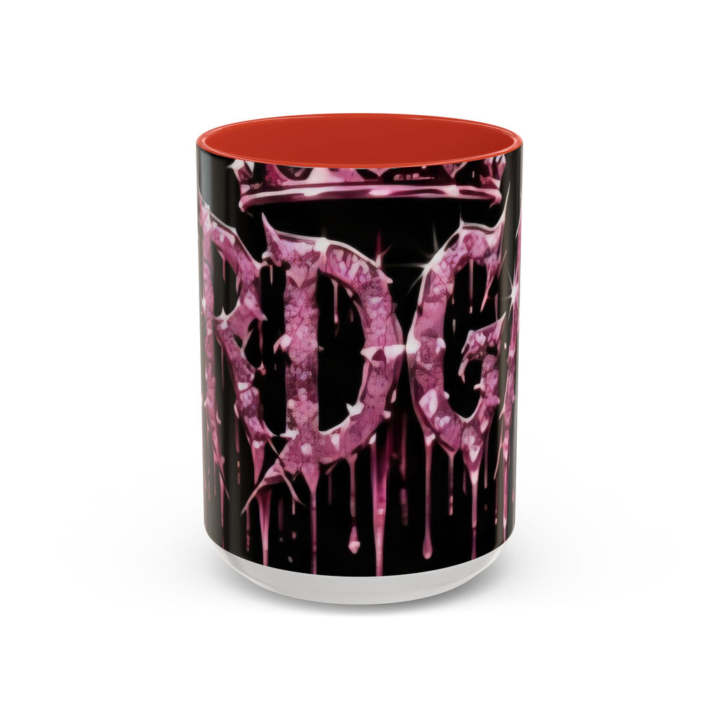 Dripping Pink Glitter Gothic Mug — Accent Coffee Cup (11/15oz)