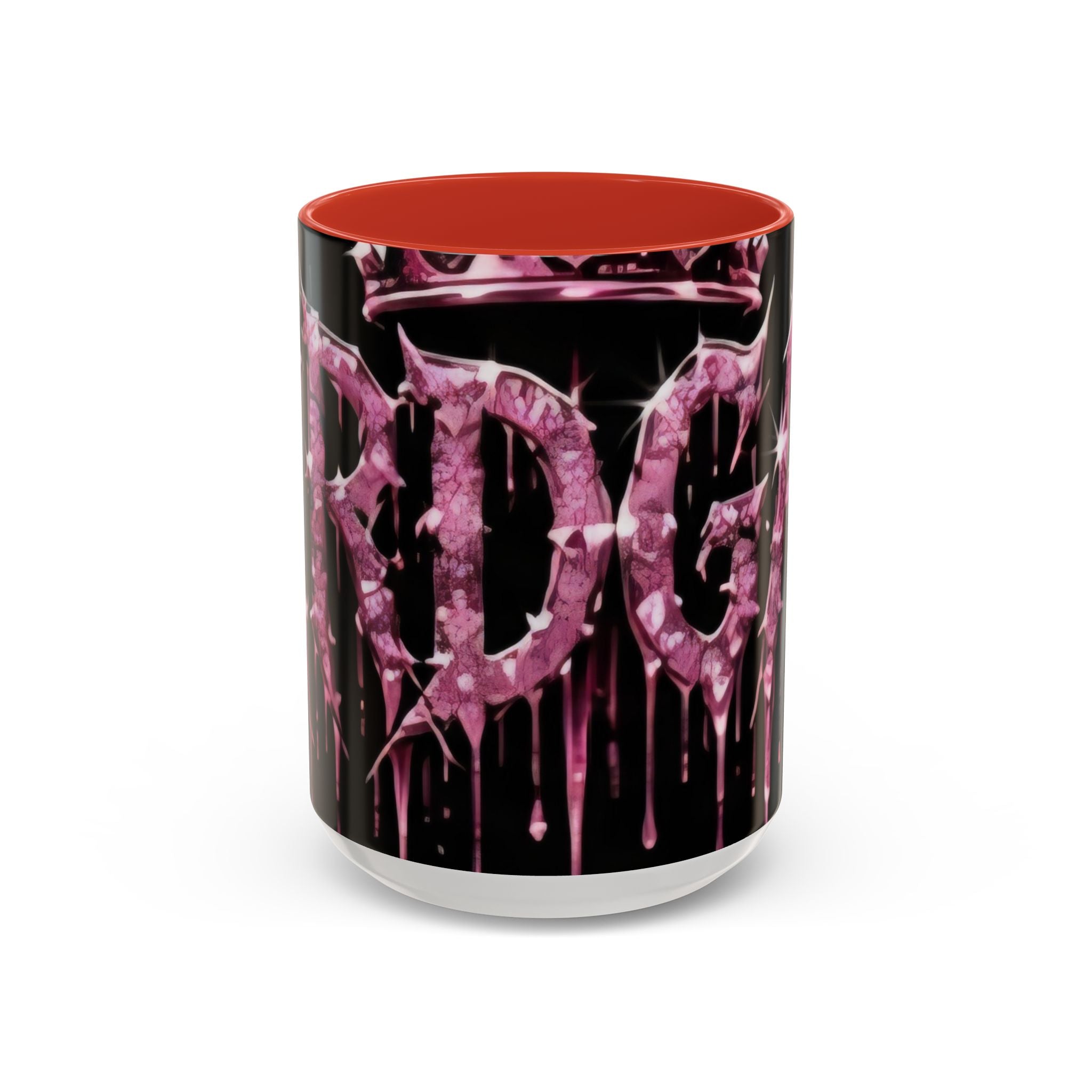 Dripping Pink Glitter Gothic Mug — Accent Coffee Cup (11/15oz)