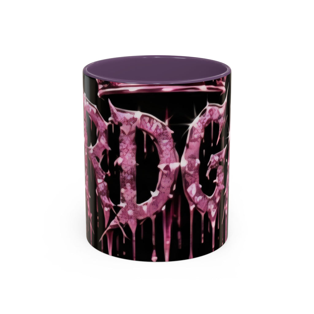 Dripping Pink Glitter Gothic Mug — Accent Coffee Cup (11/15oz)