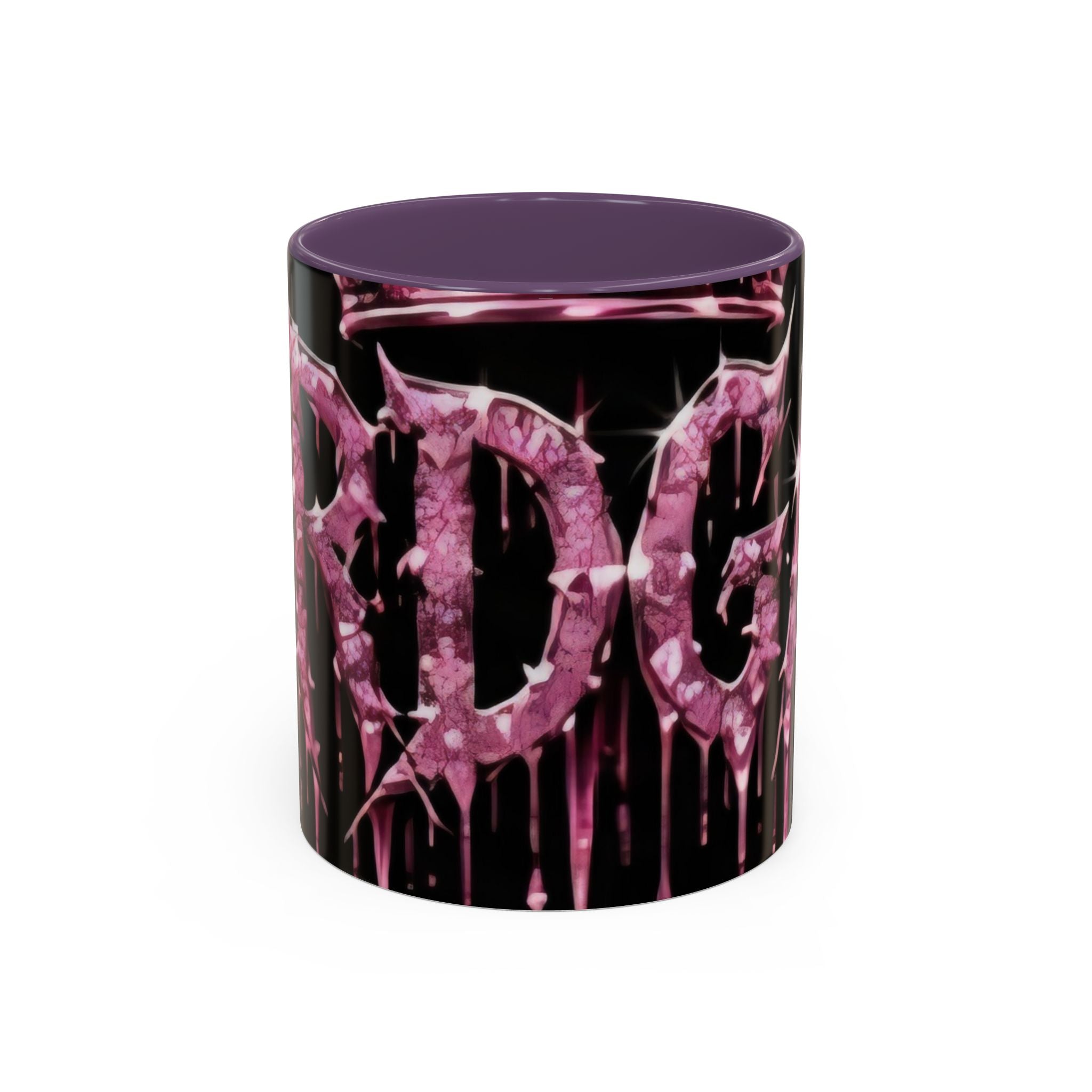 Dripping Pink Glitter Gothic Mug — Accent Coffee Cup (11/15oz)