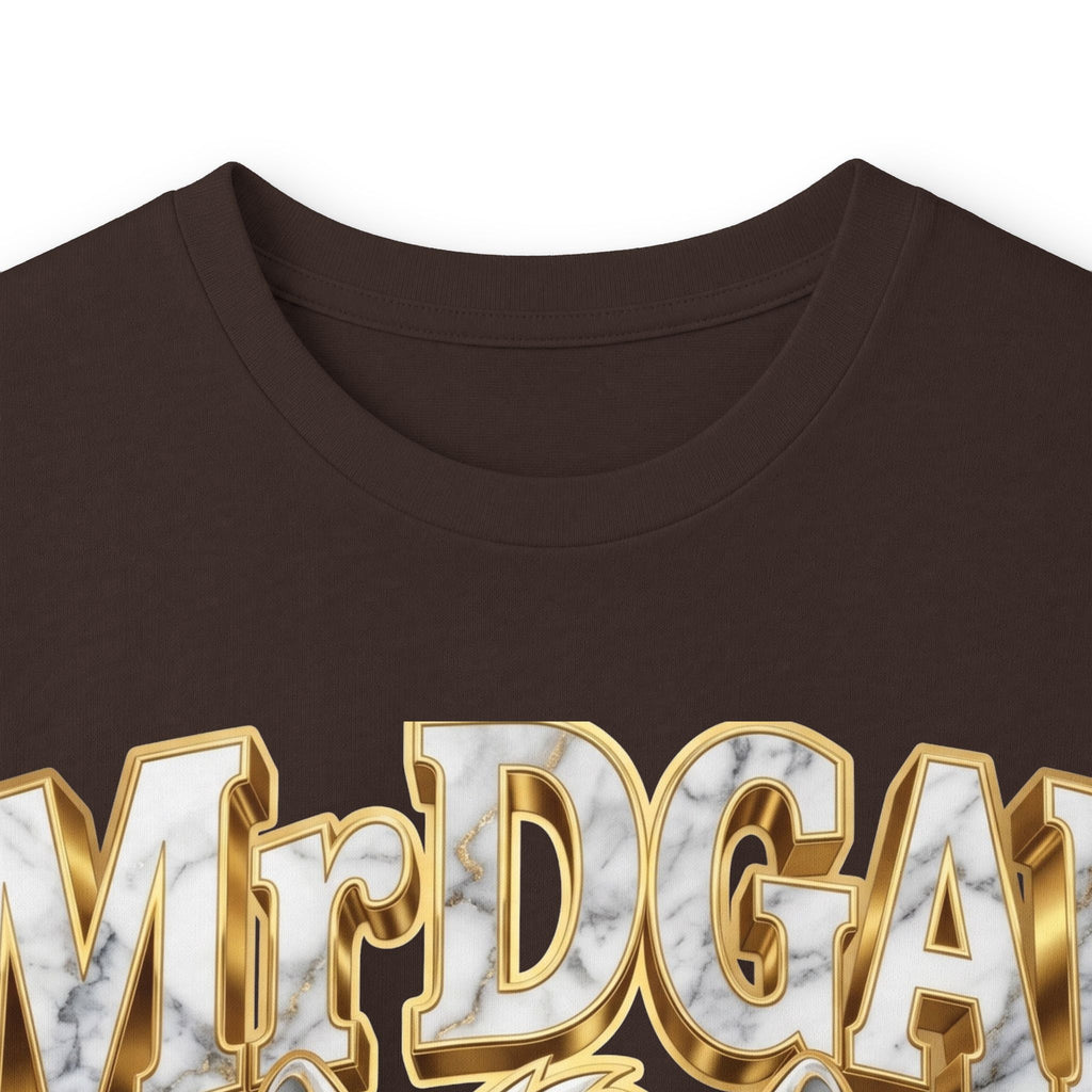 Long Sleeve Tee — Bold ‘DGAF’ Cat Graphic & Gold 3D Profanity Back