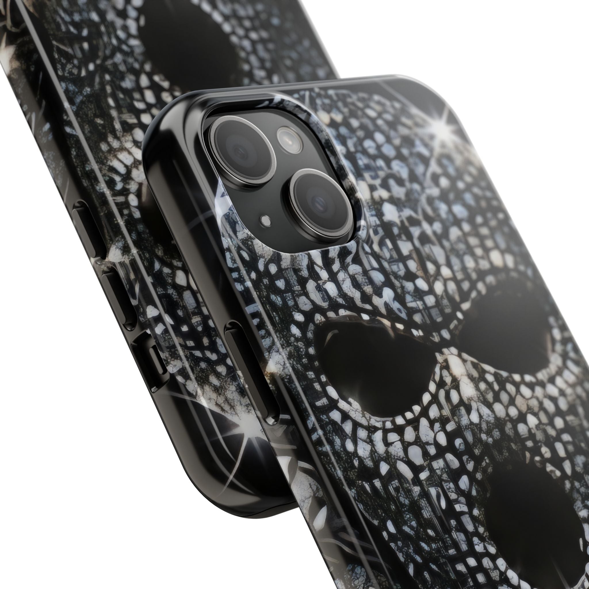 Skull Rhinestone Tough Phone Case — "Outlaw" Ultimate Attitude