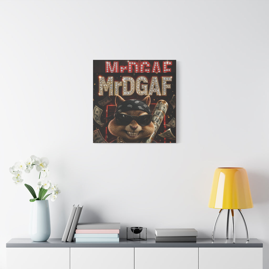 Dark Cardinal Bunny Canvas Print — Gothic Rabbit Wall Art