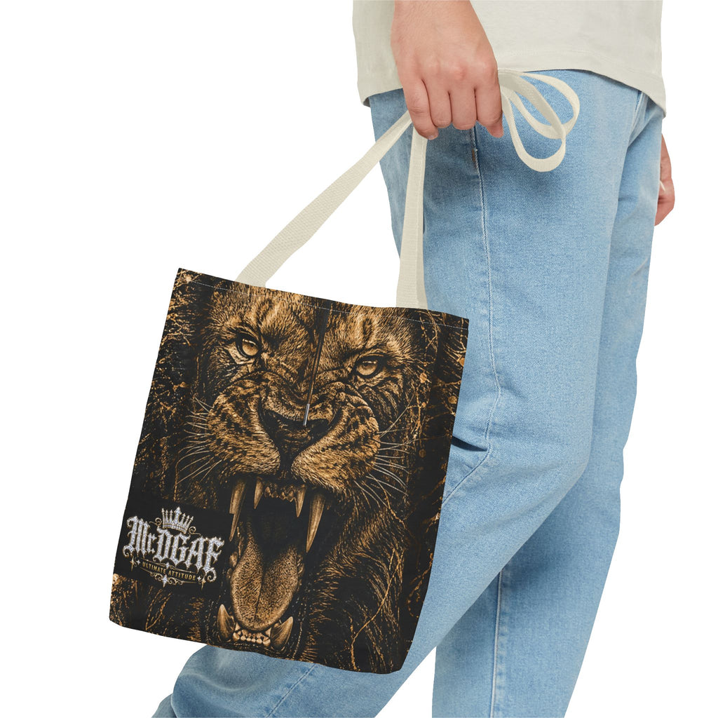 Roaring Lion Tote Bag – Vintage Fierce Animal Print Everyday Tote