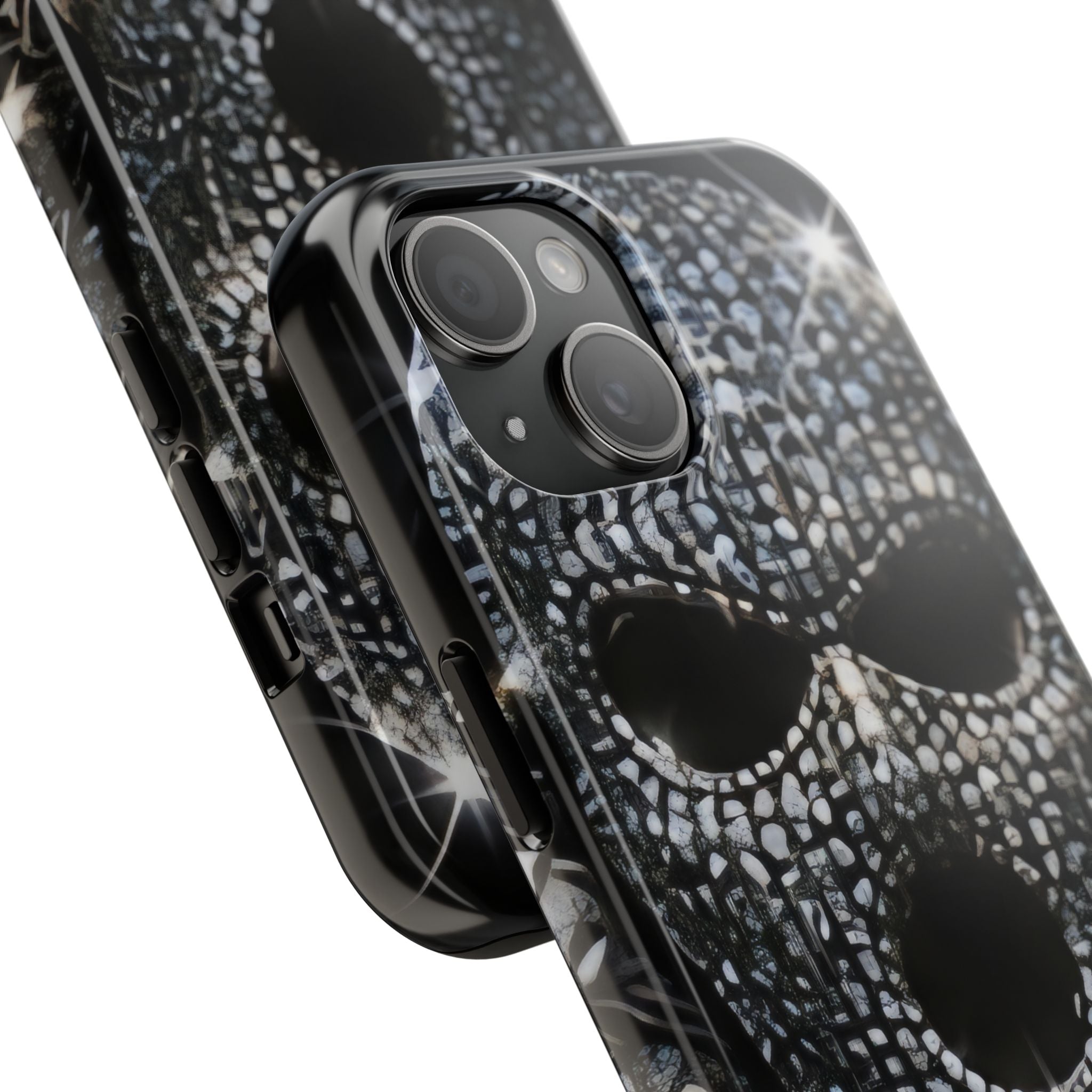 Skull Rhinestone Tough Phone Case — "Outlaw" Ultimate Attitude