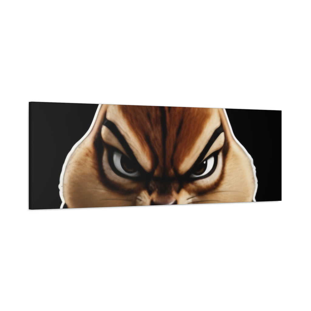 Edgy Chipmunk Canvas Print – "Go Fuck Yourself" Statement Wall Art