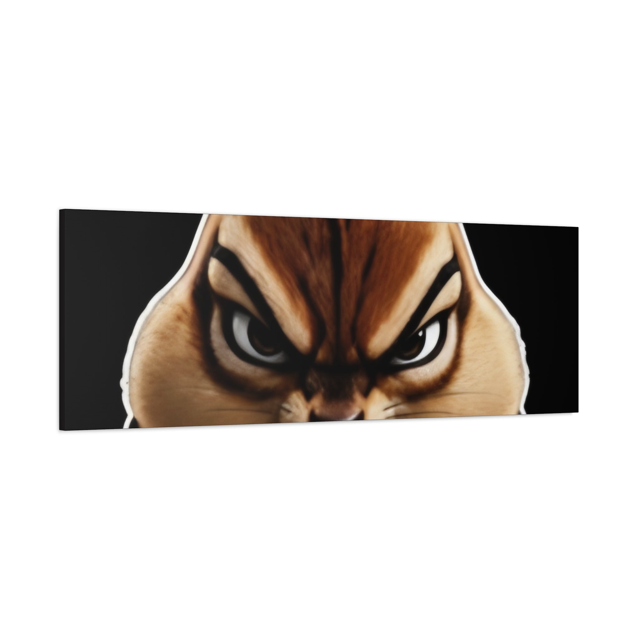 Edgy Chipmunk Canvas Print – "Go Fuck Yourself" Statement Wall Art