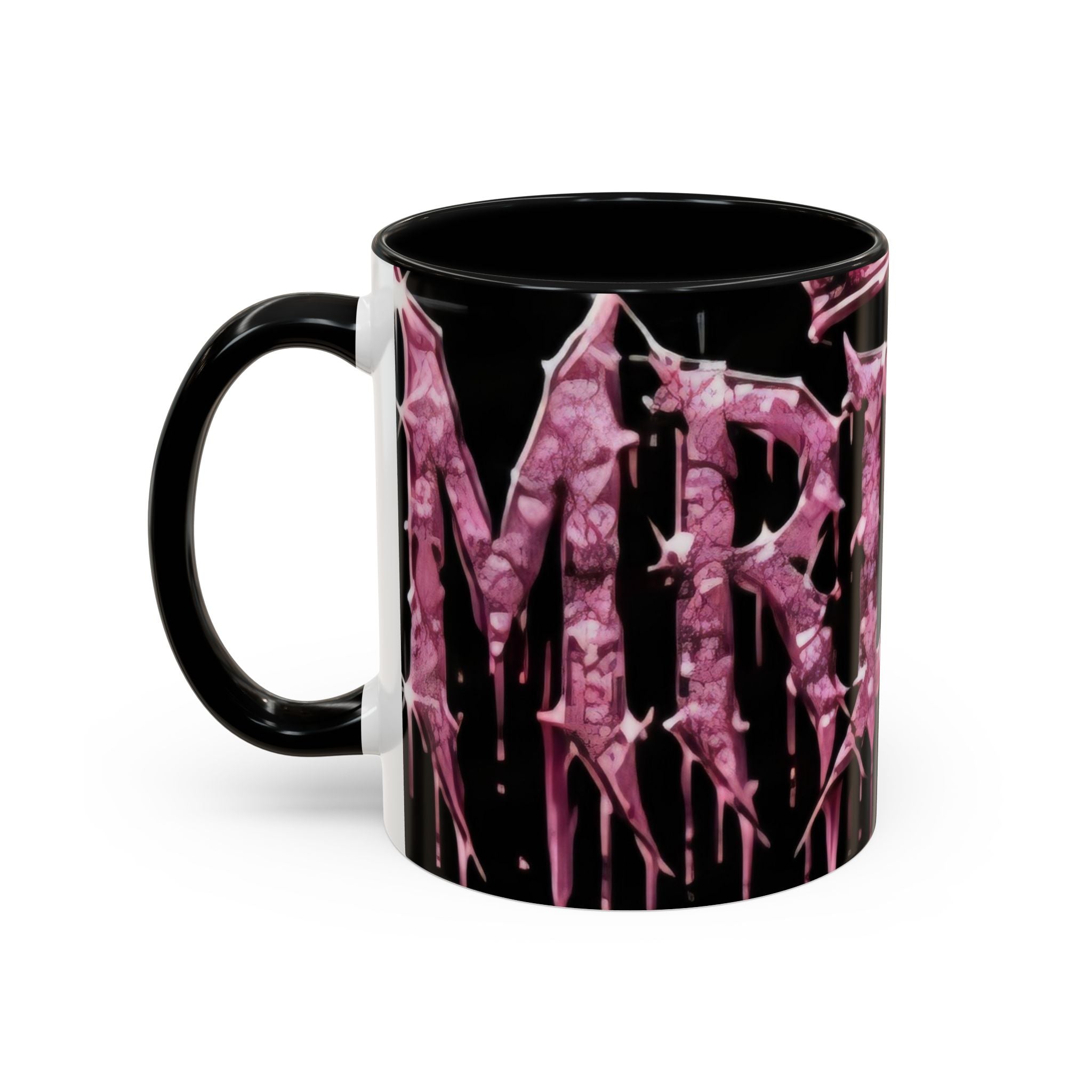 Dripping Pink Glitter Gothic Mug — Accent Coffee Cup (11/15oz)