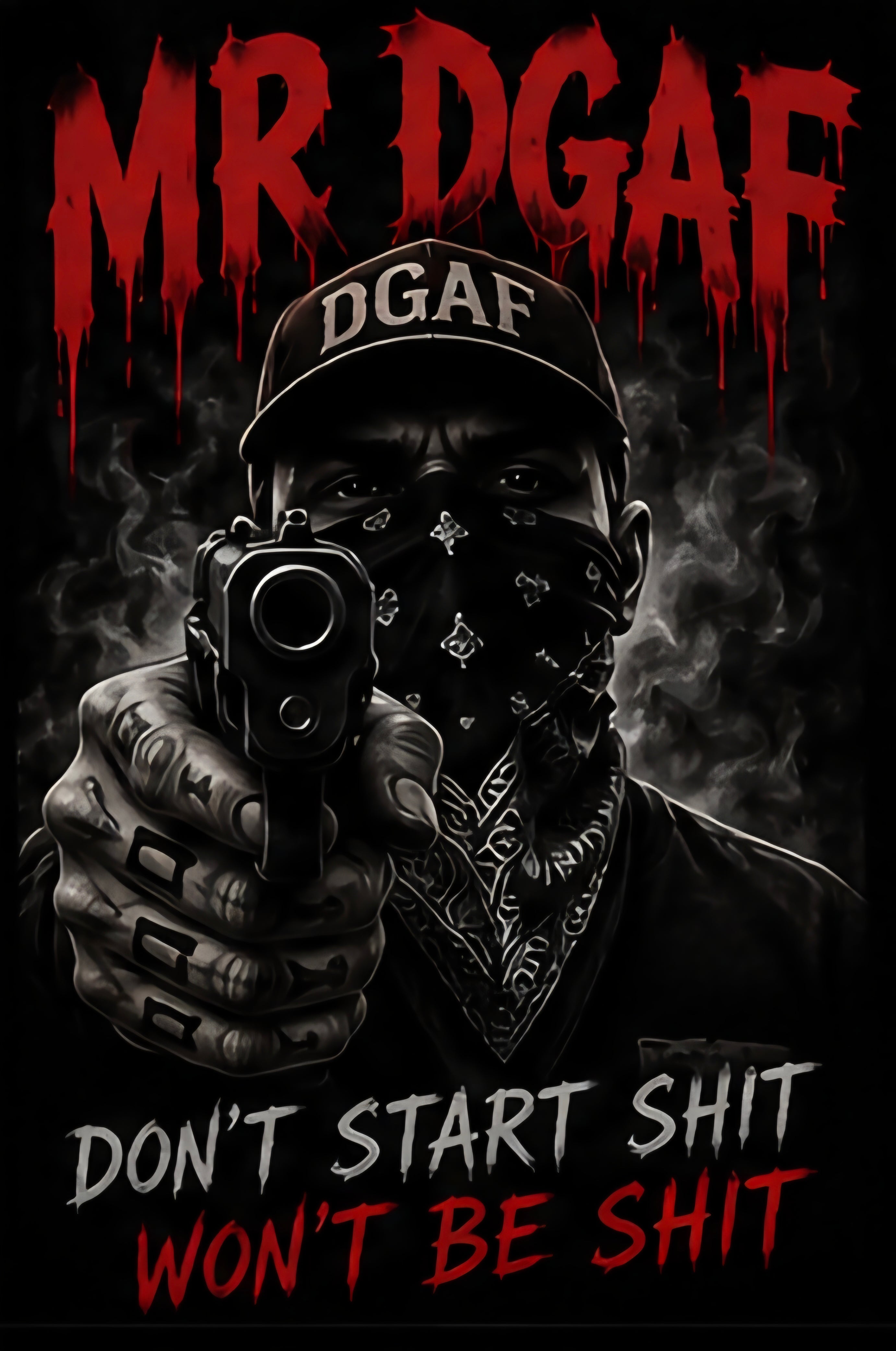 Kiss-Cut Vinyl Decal — Edgy 'Mr DGAF' Middle Finger Graphic Sticker (F*** You)