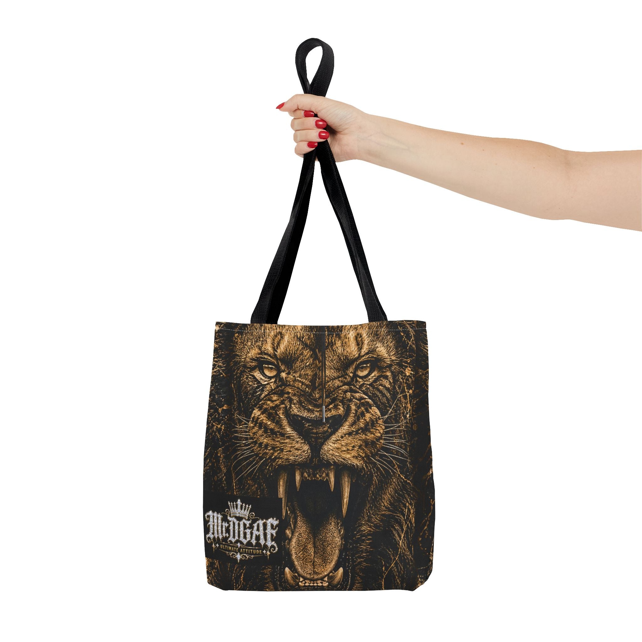 Roaring Lion Tote Bag – Vintage Fierce Animal Print Everyday Tote