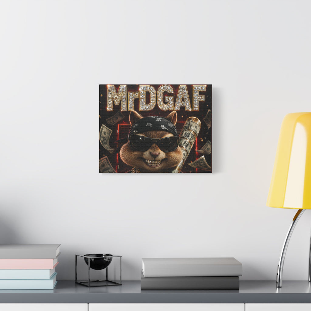 Dark Cardinal Bunny Canvas Print — Gothic Rabbit Wall Art