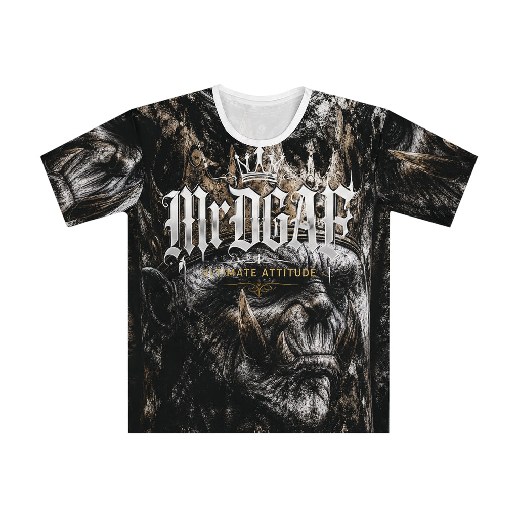 Men's Graphic T-Shirt — 'Mr. Dope' Crowned Gorilla All-Over Print