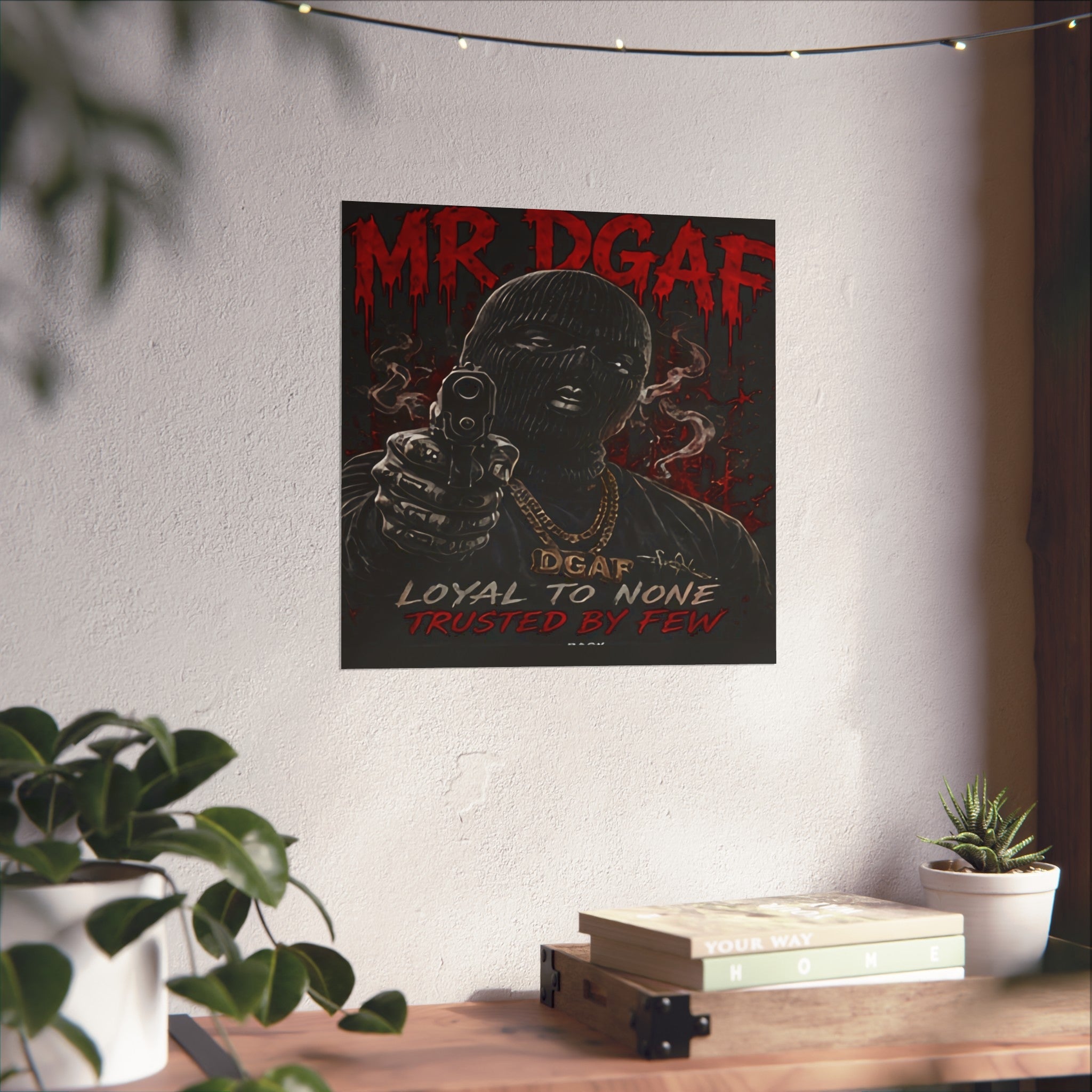 Fine Art Poster — 'Loyal to None' Masked Gunman Dark Urban Art Print