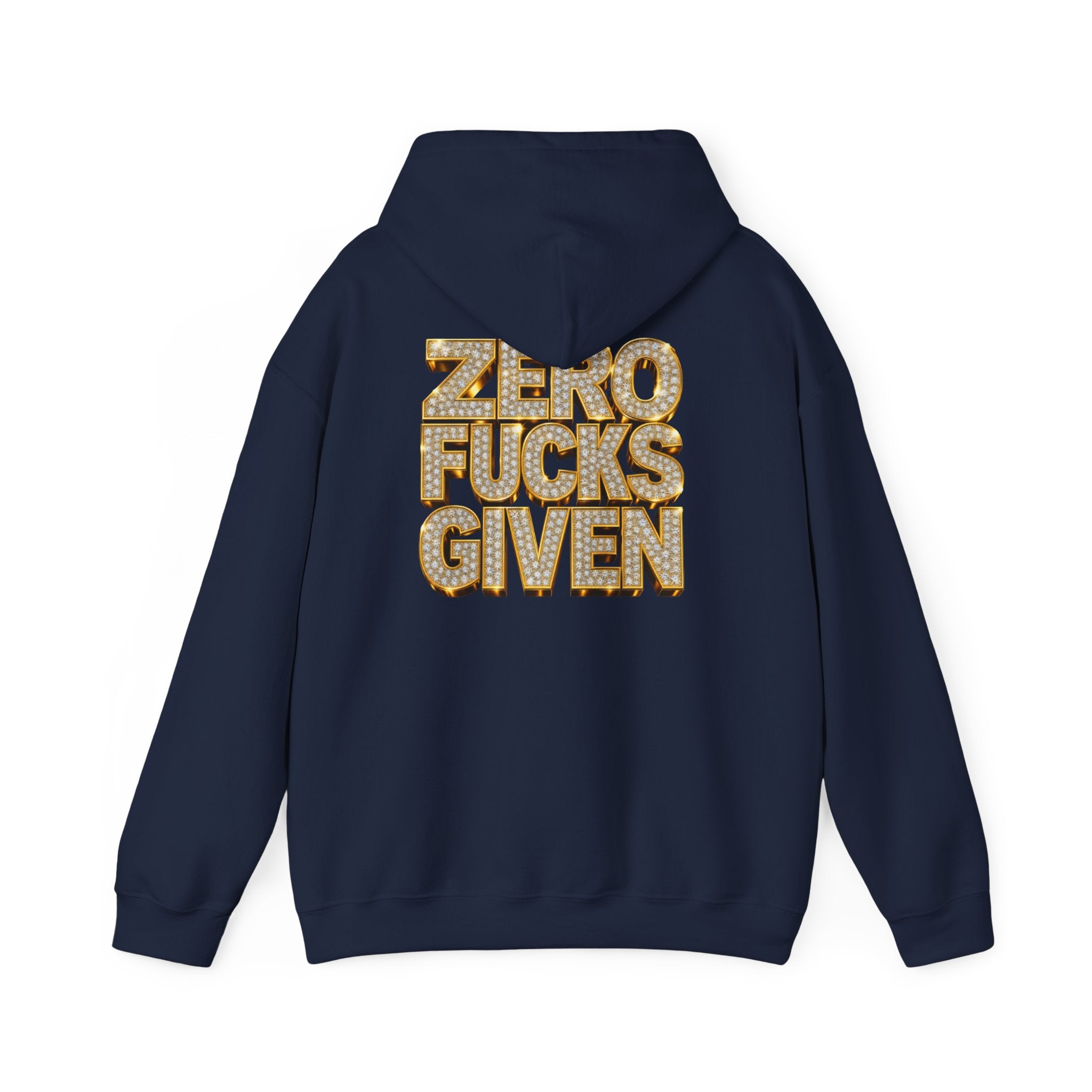 Zero Fucks Given Hoodie — Bold Marquee Lettering Graphic Pullover