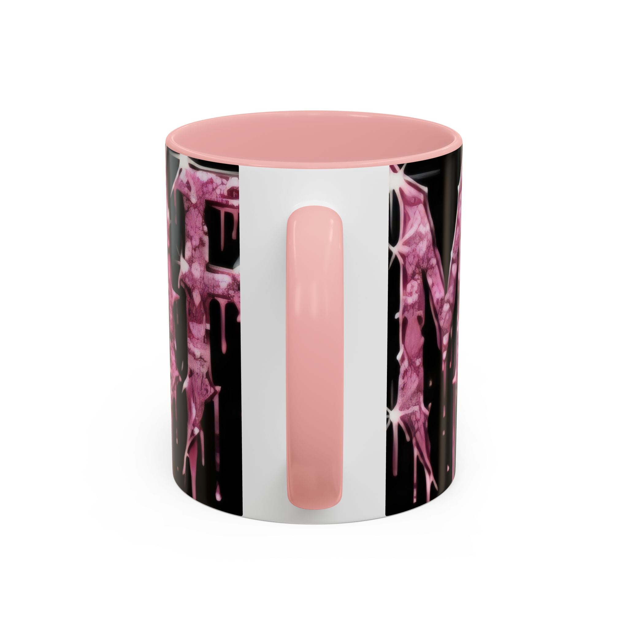 Dripping Pink Glitter Gothic Mug — Accent Coffee Cup (11/15oz)
