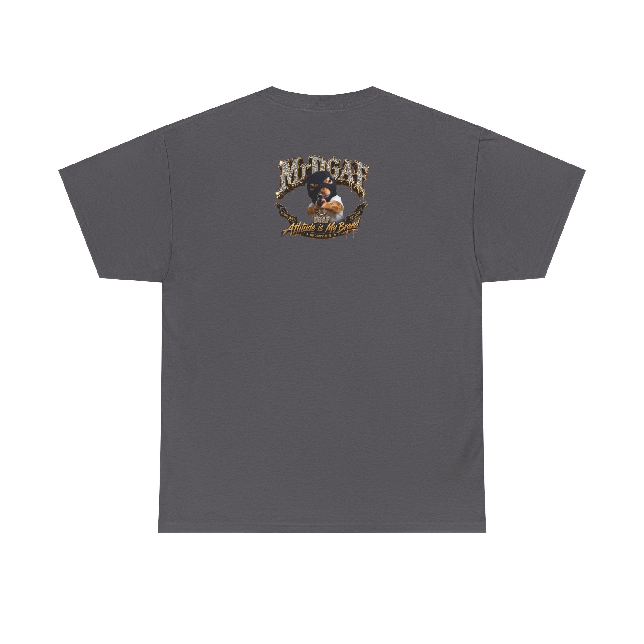 IDGAF Never Will Tee — Bold Rhinestone Text Graphic T‑Shirt