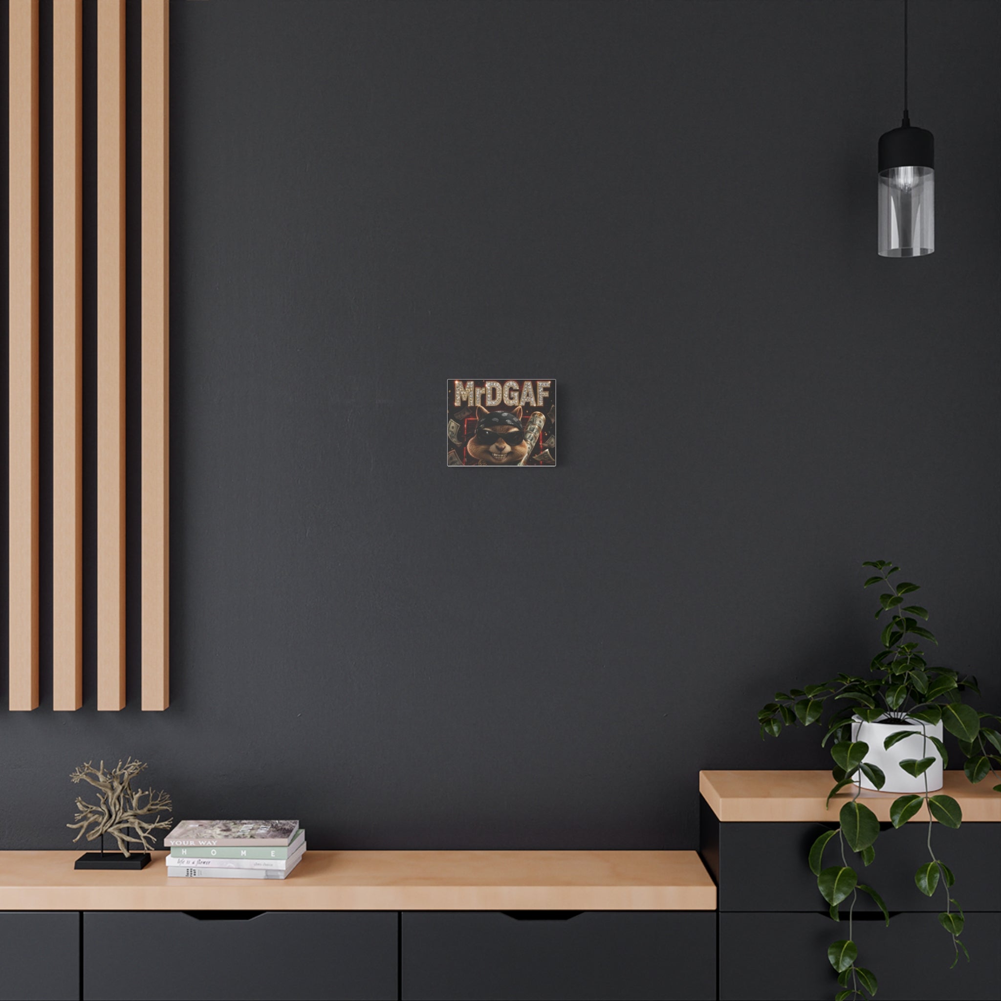 Dark Cardinal Bunny Canvas Print — Gothic Rabbit Wall Art