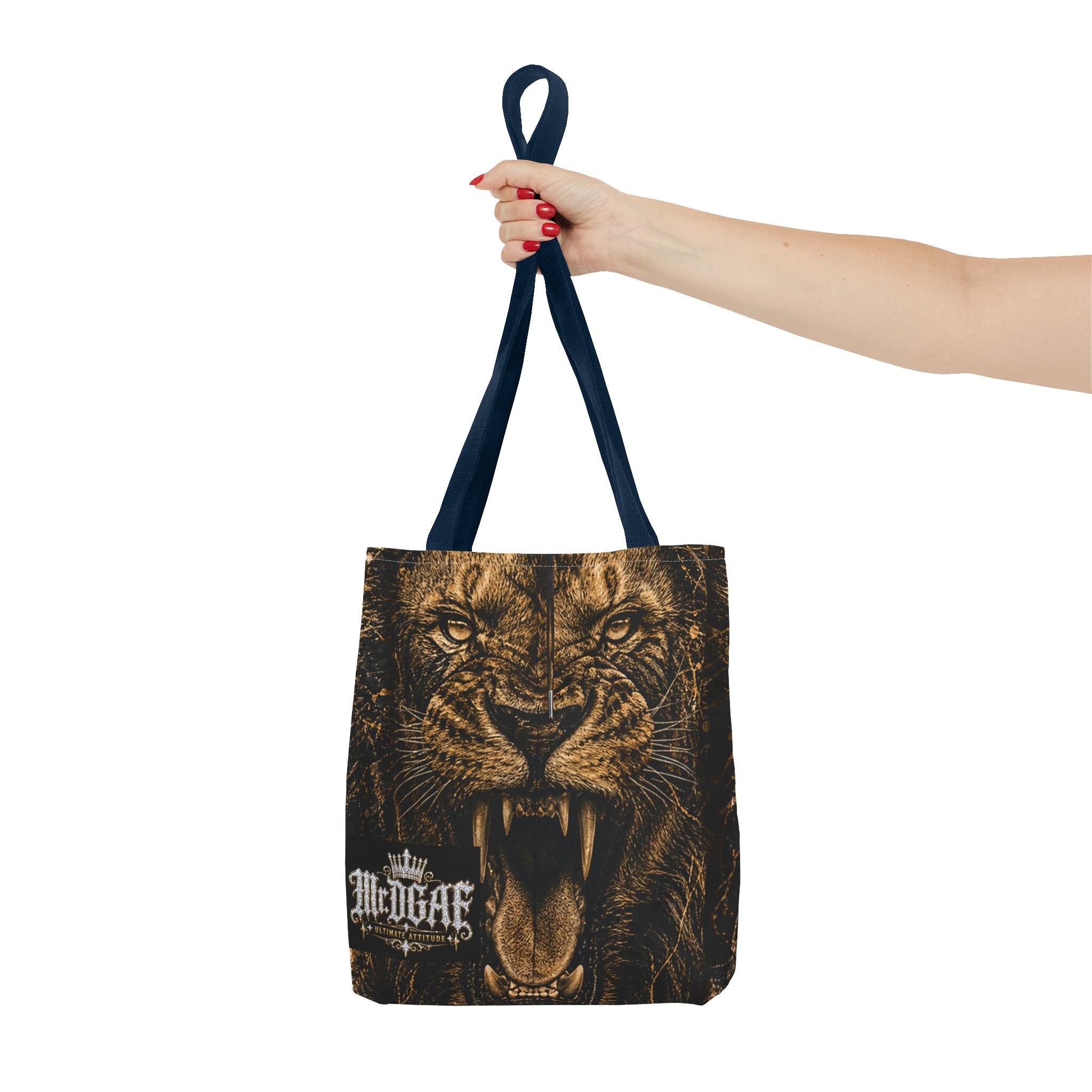 Roaring Lion Tote Bag – Vintage Fierce Animal Print Everyday Tote