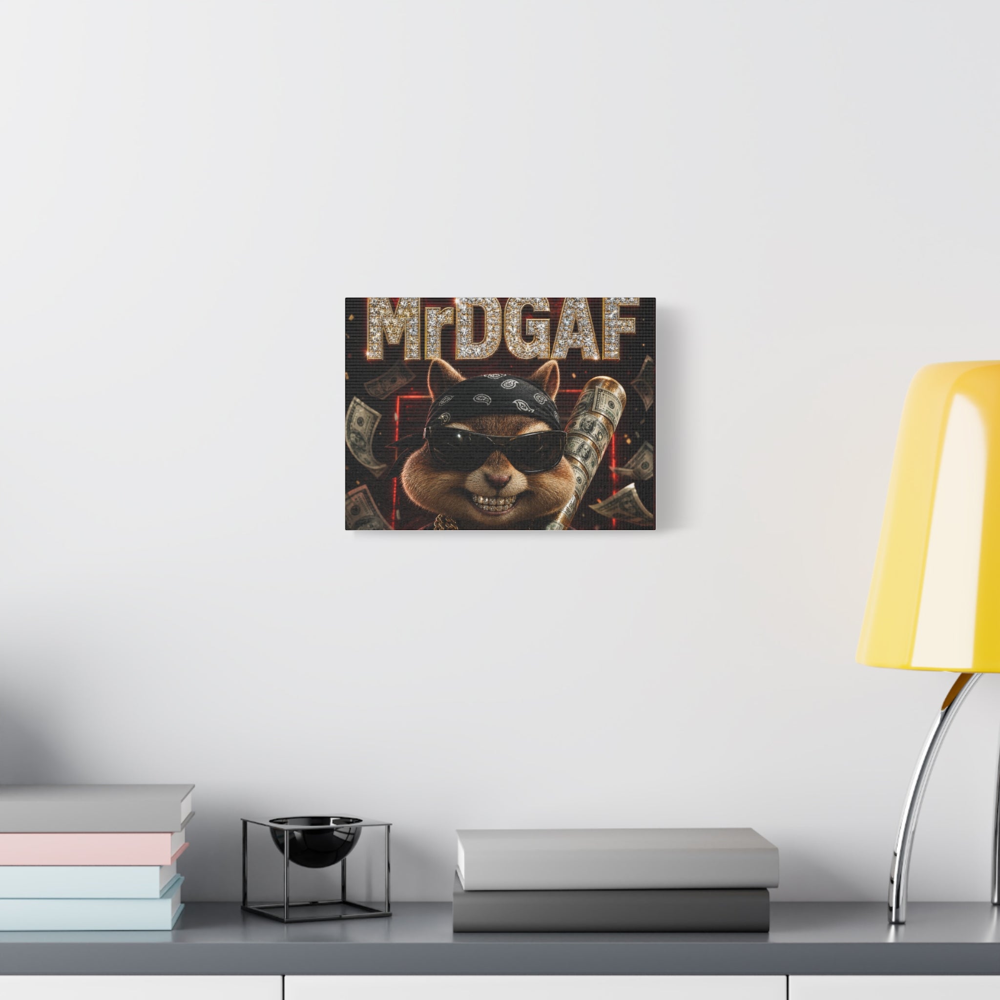 Dark Cardinal Bunny Canvas Print — Gothic Rabbit Wall Art