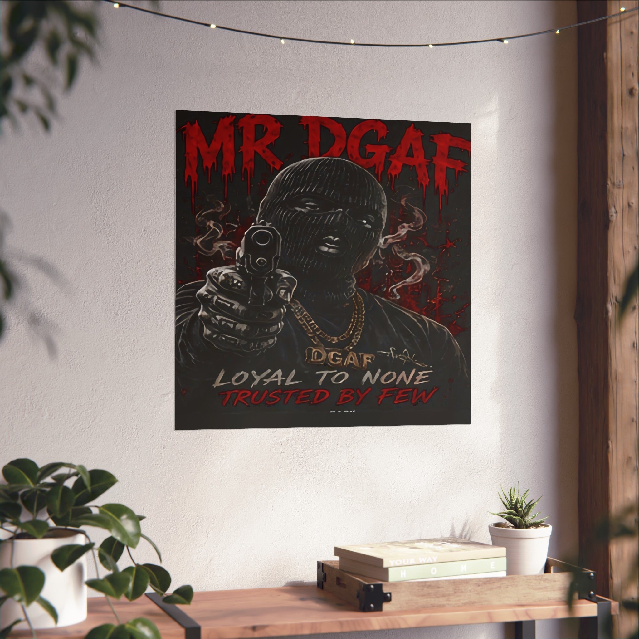 Fine Art Poster — 'Loyal to None' Masked Gunman Dark Urban Art Print