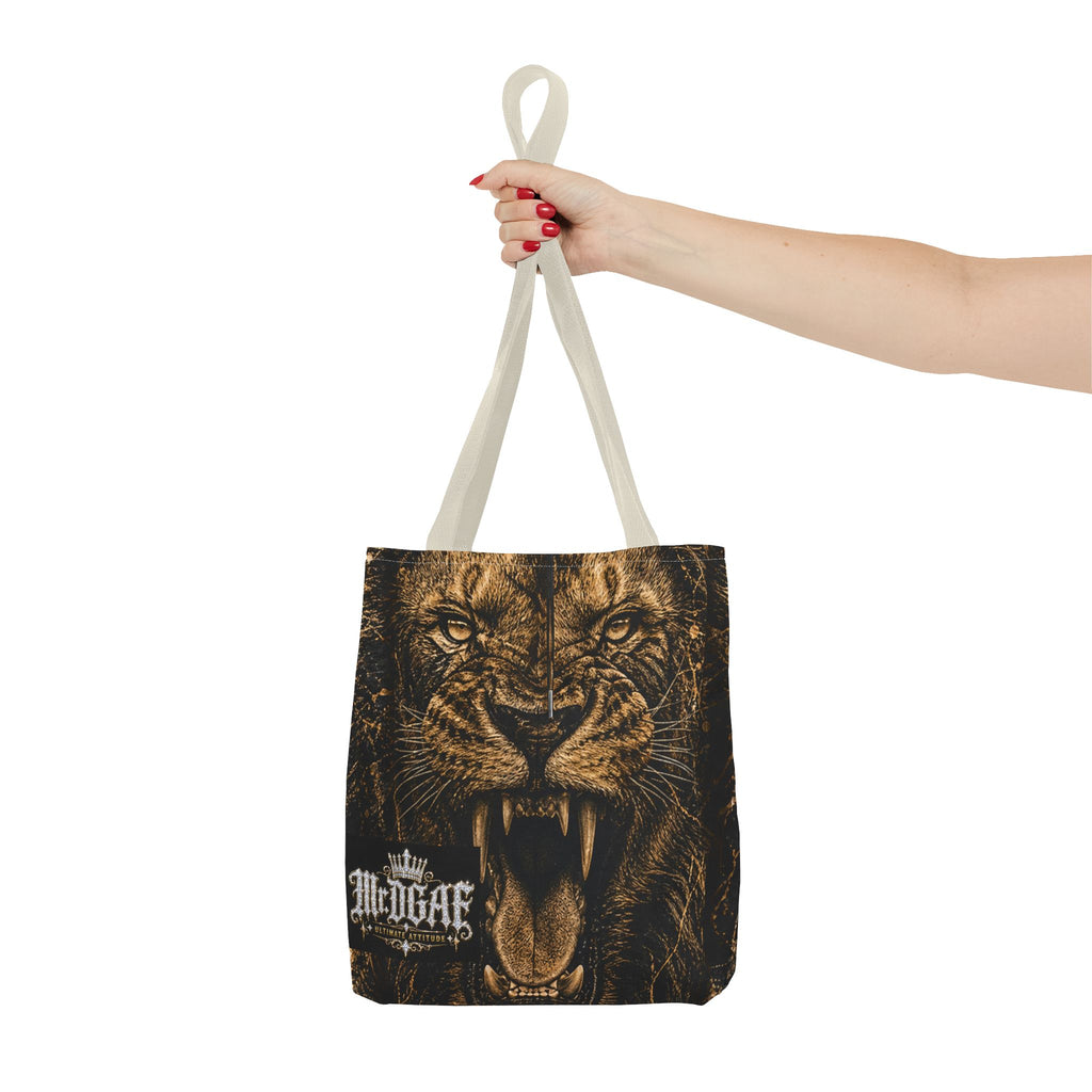 Roaring Lion Tote Bag – Vintage Fierce Animal Print Everyday Tote