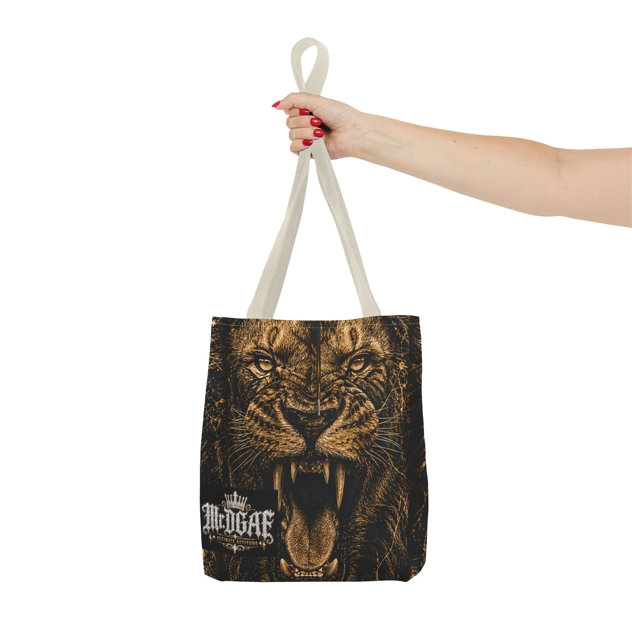 Roaring Lion Tote Bag – Vintage Fierce Animal Print Everyday Tote