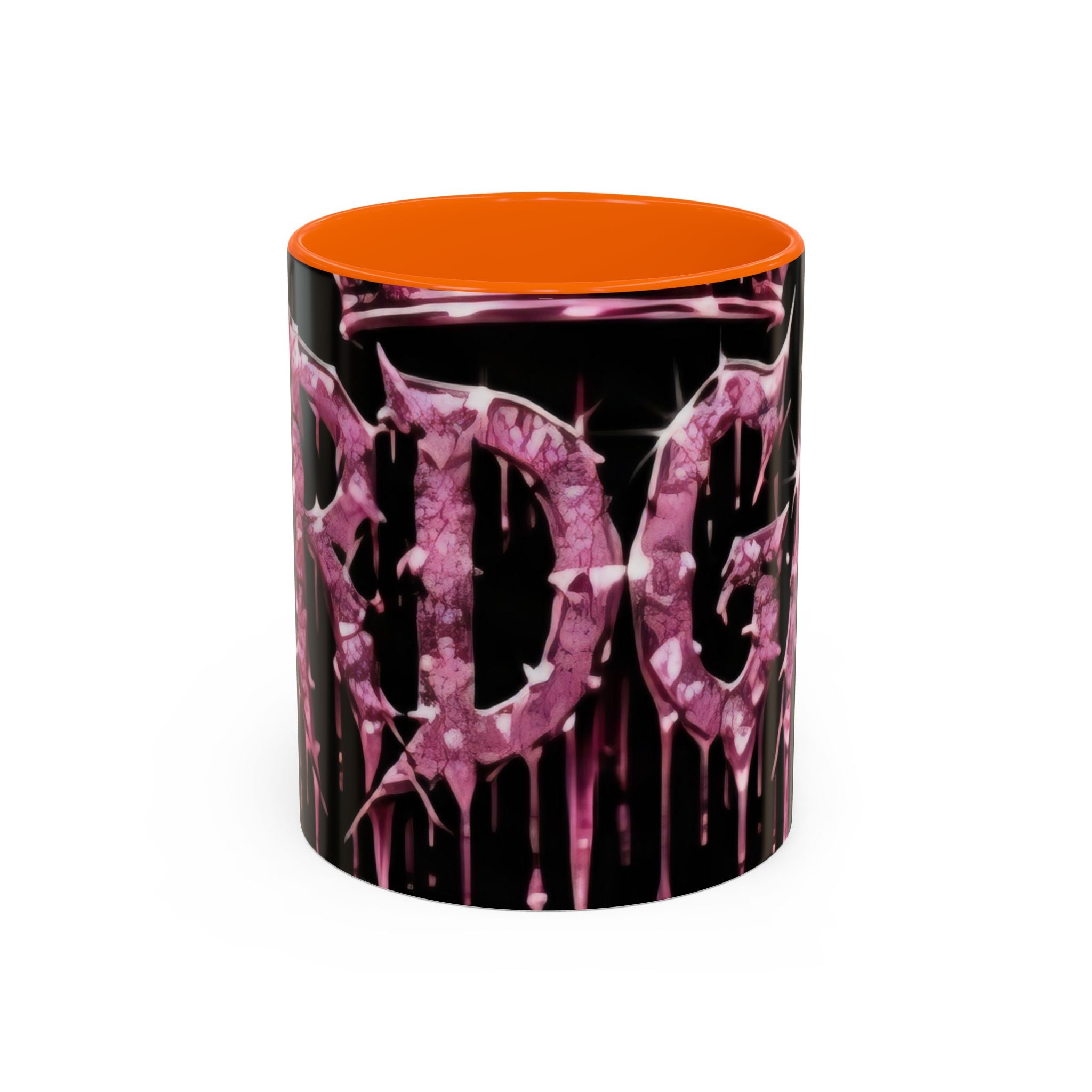 Dripping Pink Glitter Gothic Mug — Accent Coffee Cup (11/15oz)