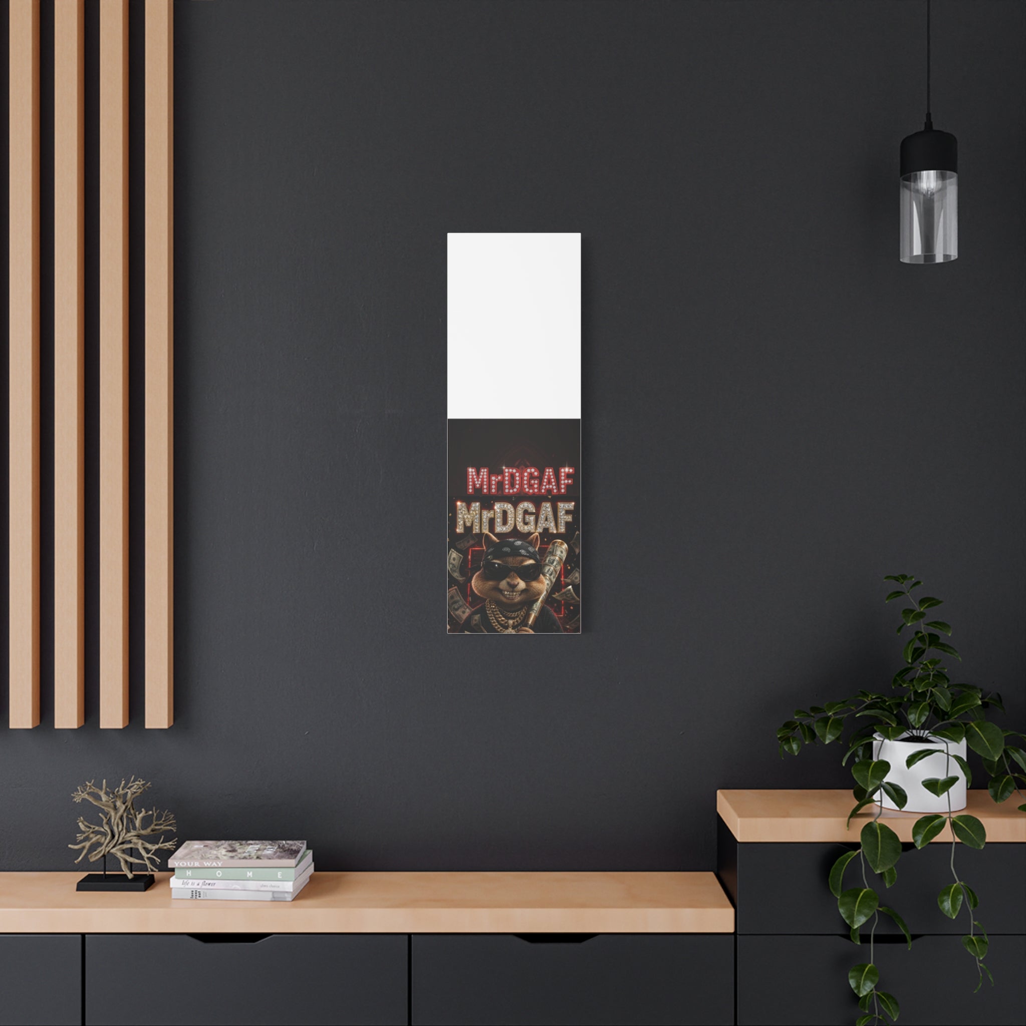 Dark Cardinal Bunny Canvas Print — Gothic Rabbit Wall Art