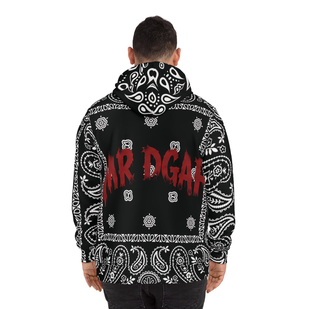 Bandana Print Hoodie — "MR DGAF" Graphic Streetwear Pullover