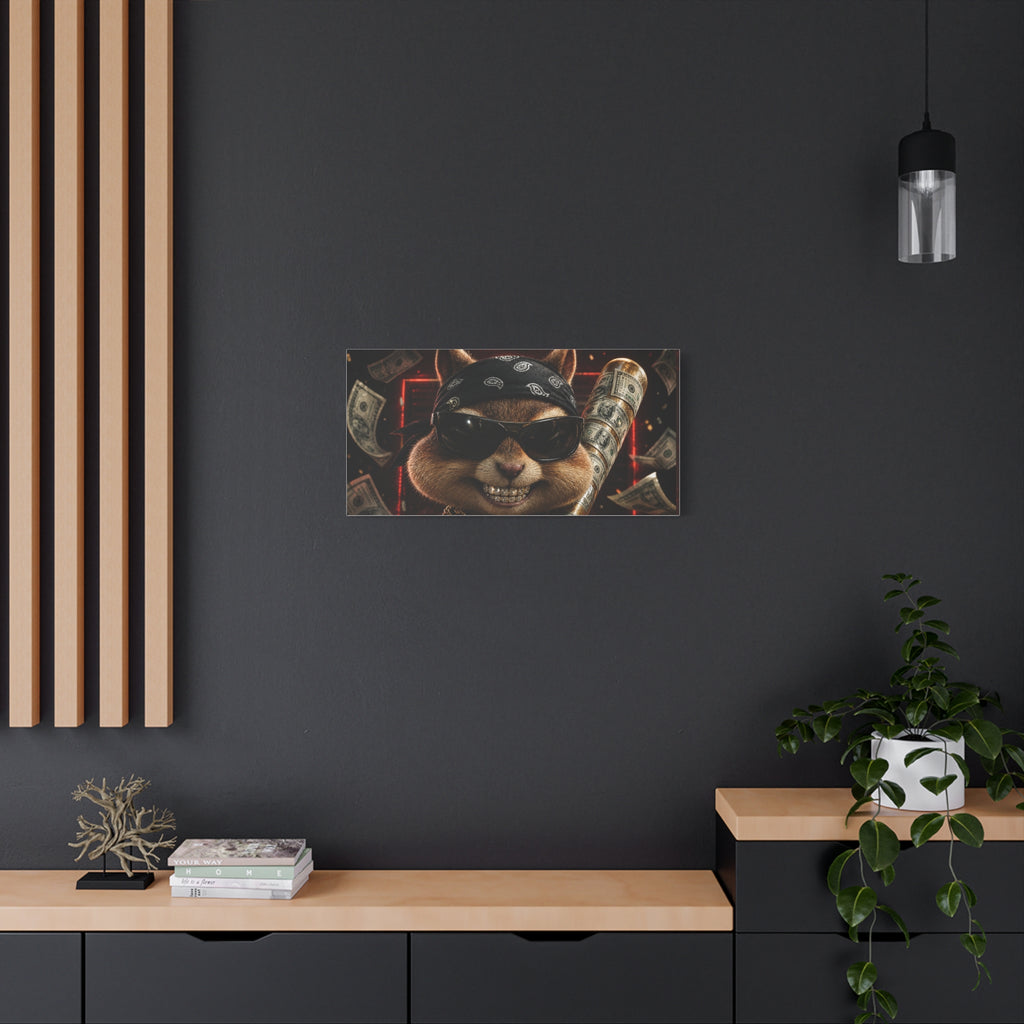 Dark Cardinal Bunny Canvas Print — Gothic Rabbit Wall Art