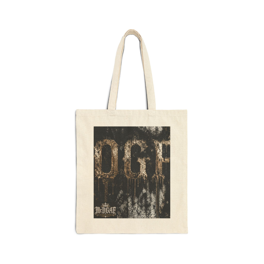 Skull King Tote Bag — Dark Vintage Crown Graphic Cotton Canvas Tote
