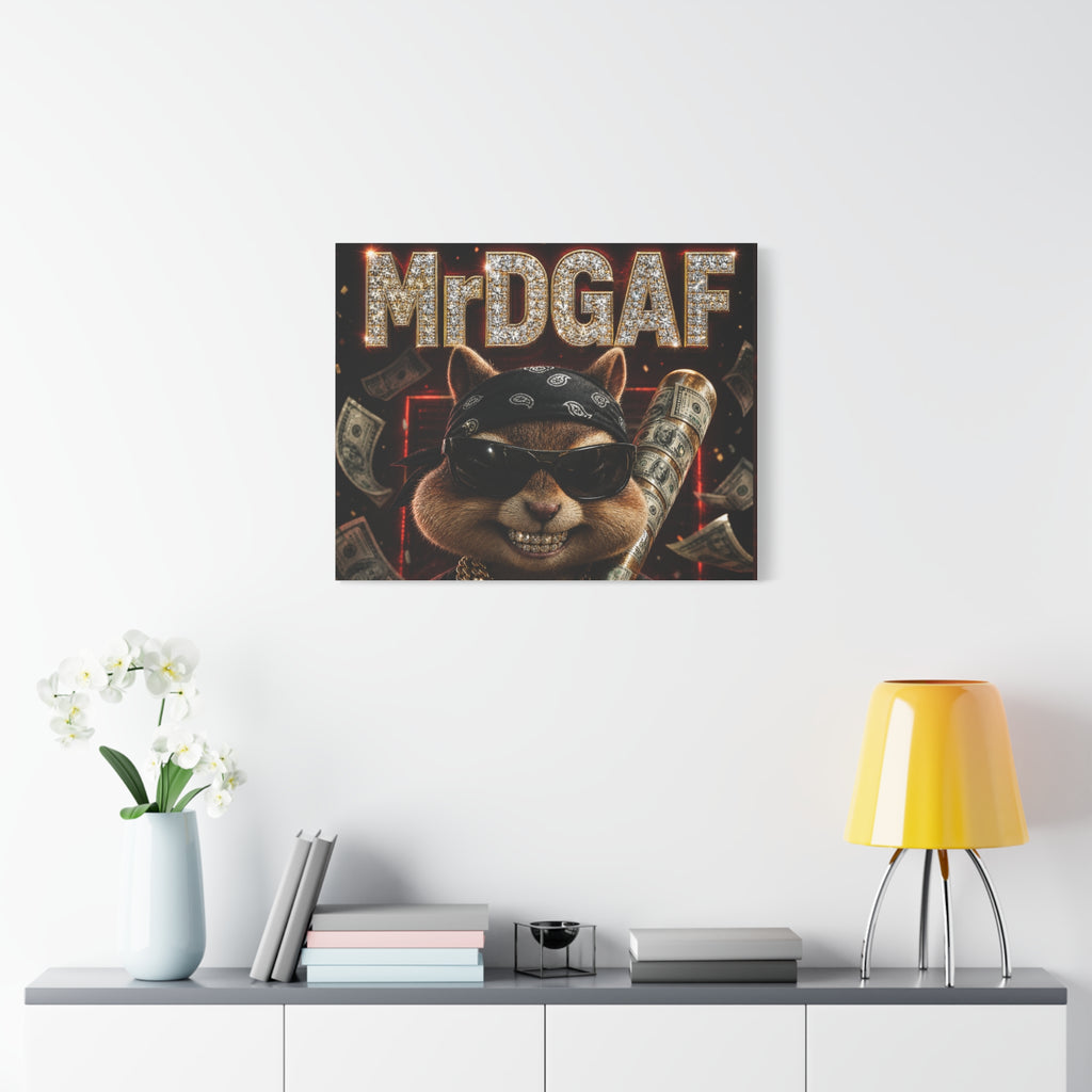 Dark Cardinal Bunny Canvas Print — Gothic Rabbit Wall Art
