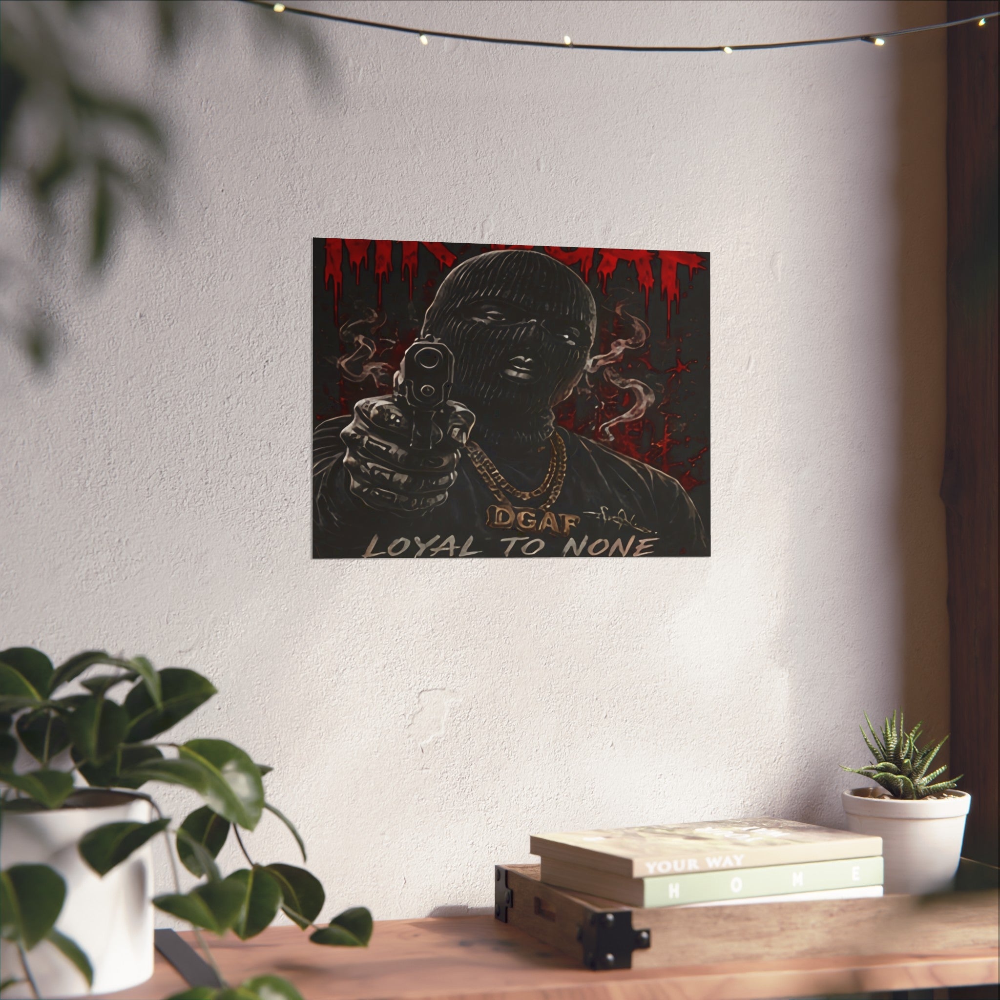Fine Art Poster — 'Loyal to None' Masked Gunman Dark Urban Art Print