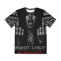 Men's Graphic Tee — "Mindset. Loyalty. No Apologies." Bandana Back Print