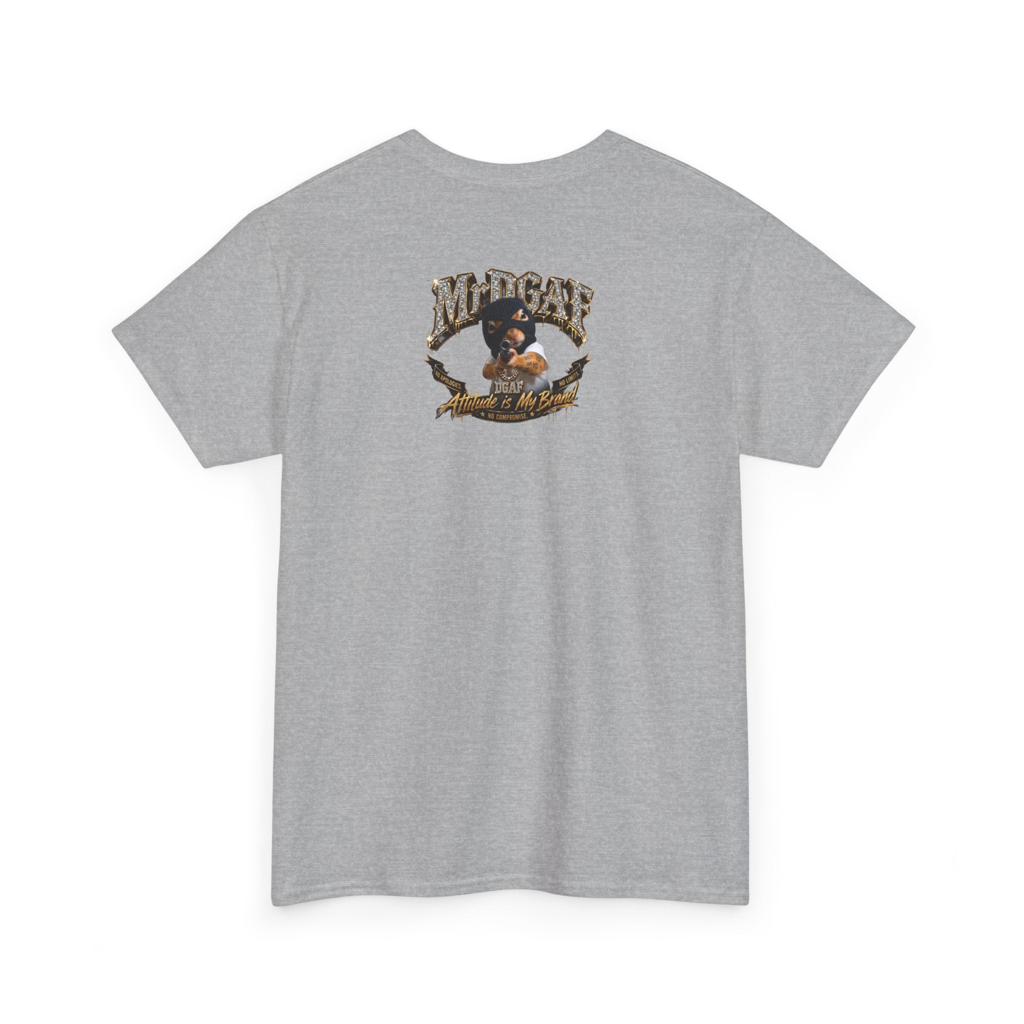 IDGAF Never Will Tee — Bold Rhinestone Text Graphic T‑Shirt