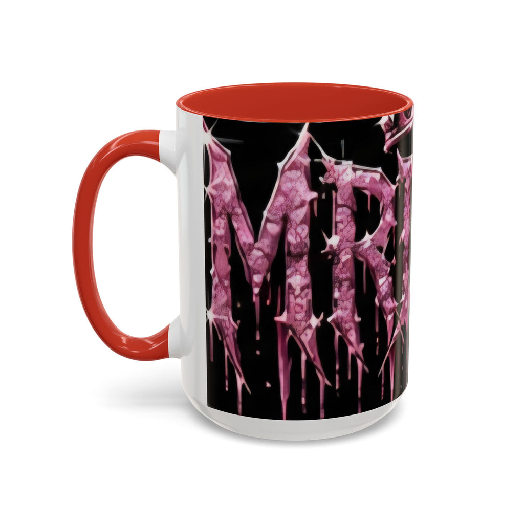 Dripping Pink Glitter Gothic Mug — Accent Coffee Cup (11/15oz)