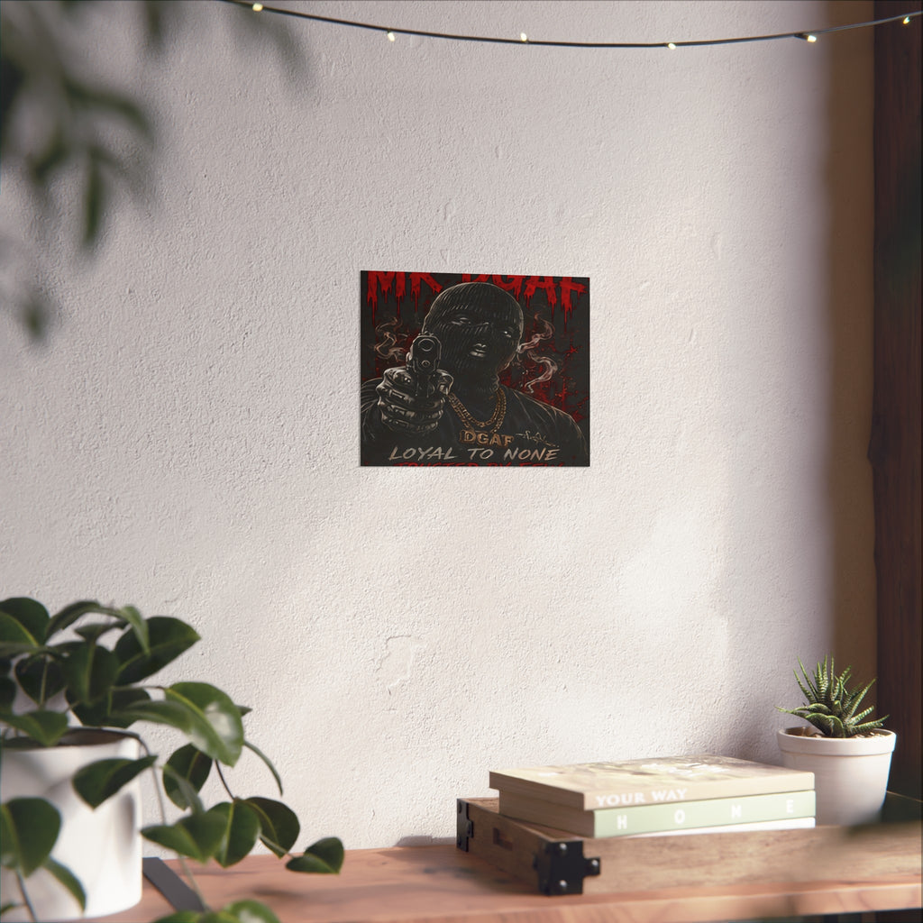 Fine Art Poster — 'Loyal to None' Masked Gunman Dark Urban Art Print