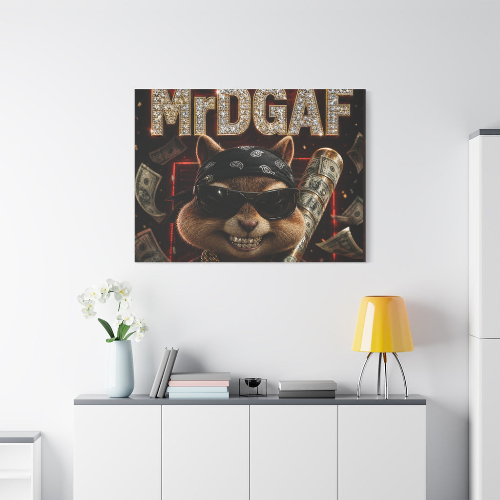 Dark Cardinal Bunny Canvas Print — Gothic Rabbit Wall Art