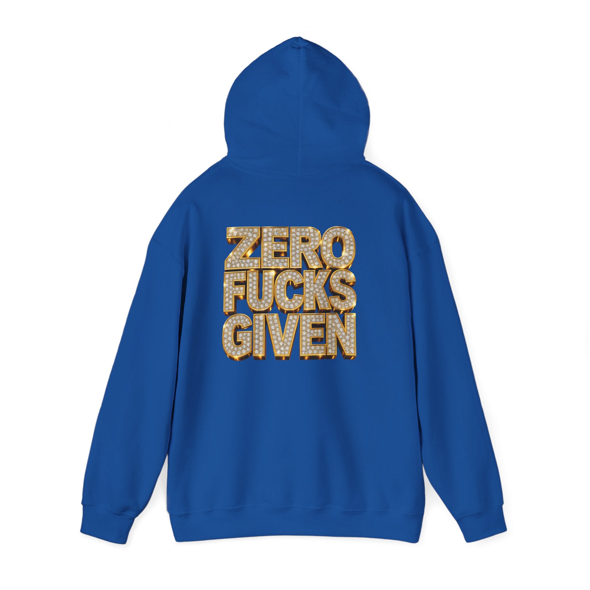 Zero Fucks Given Hoodie — Bold Marquee Lettering Graphic Pullover