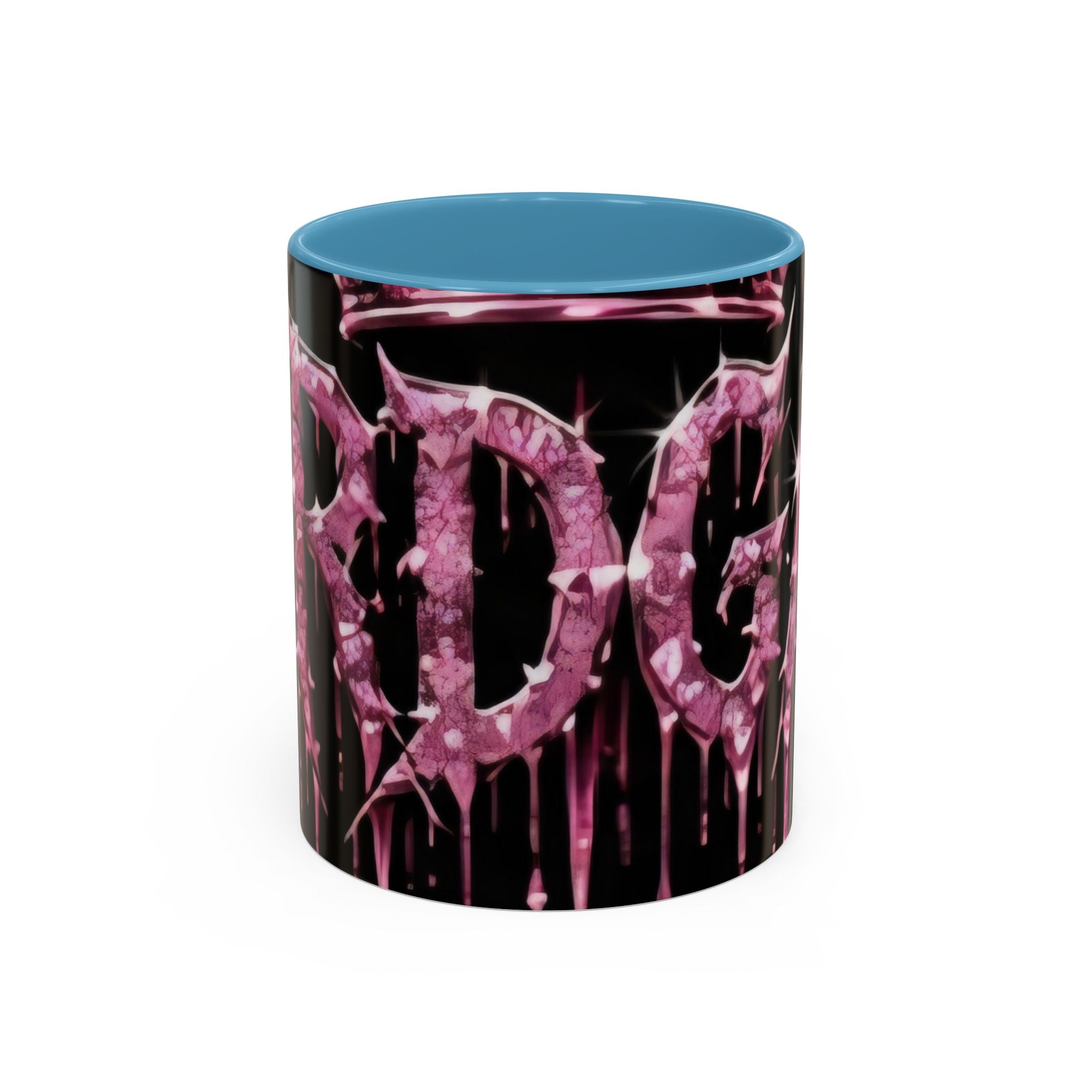 Dripping Pink Glitter Gothic Mug — Accent Coffee Cup (11/15oz)