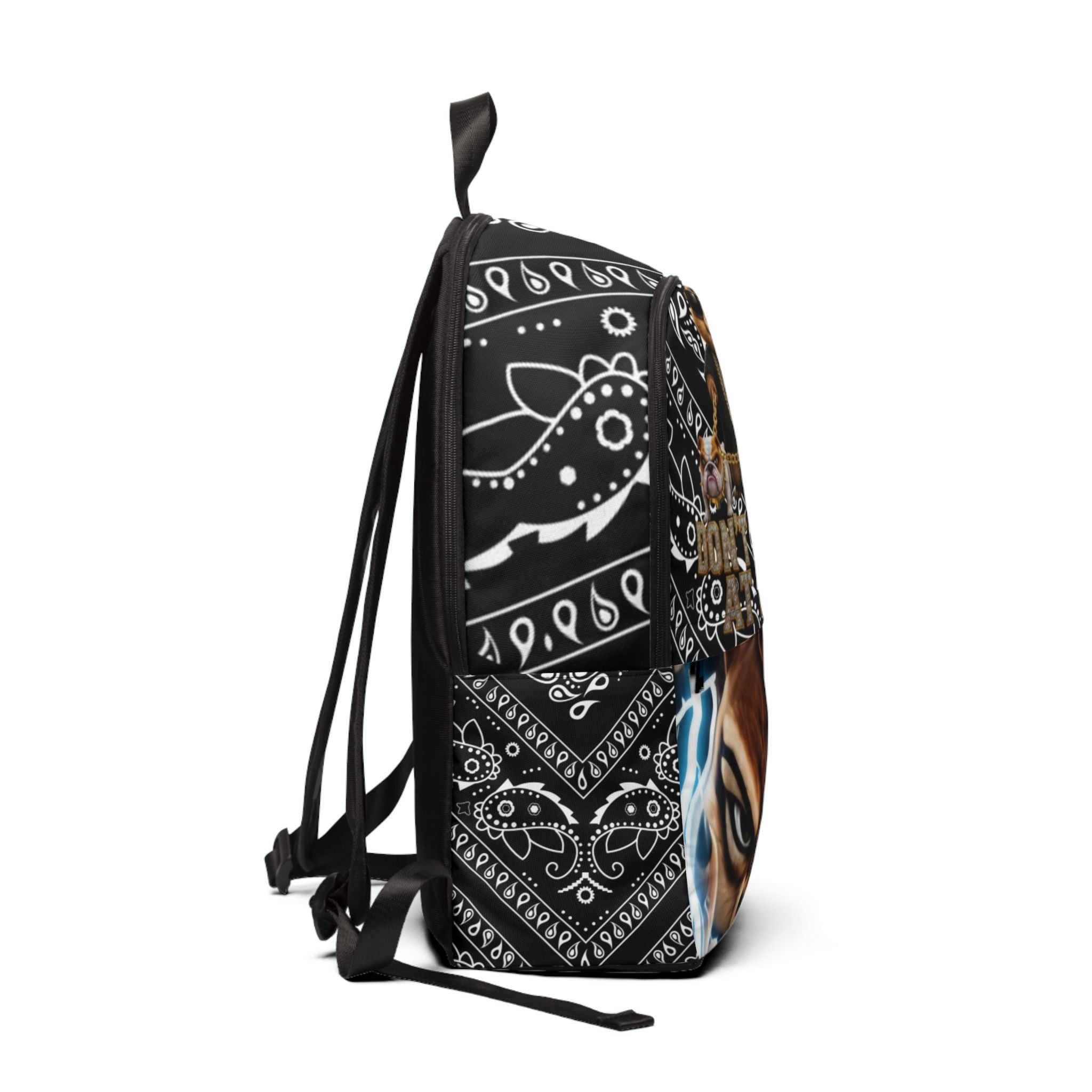 Boys schoolbag Chipmunk Street Art Backpack — Bad to the Bone Bandana Design