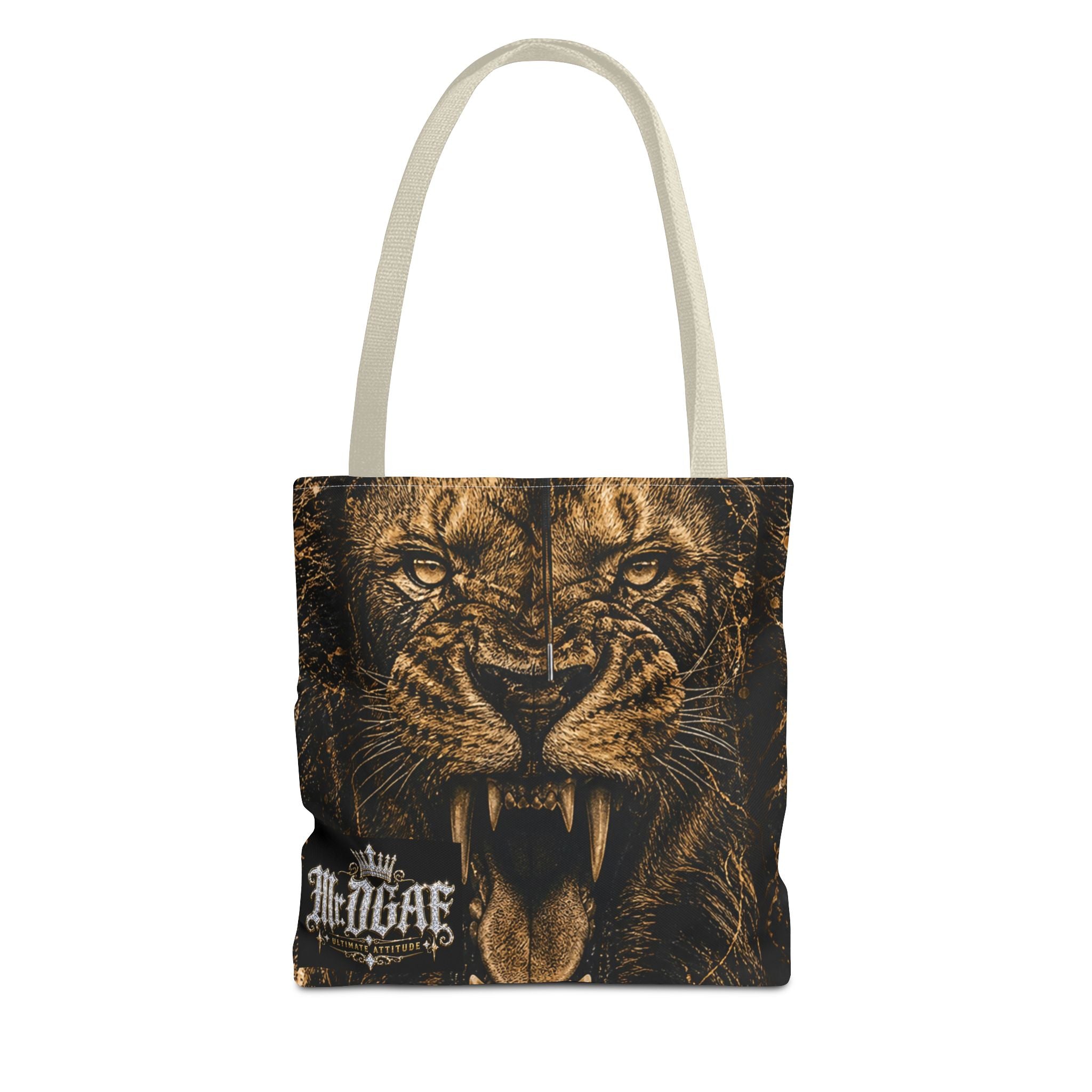 Roaring Lion Tote Bag – Vintage Fierce Animal Print Everyday Tote