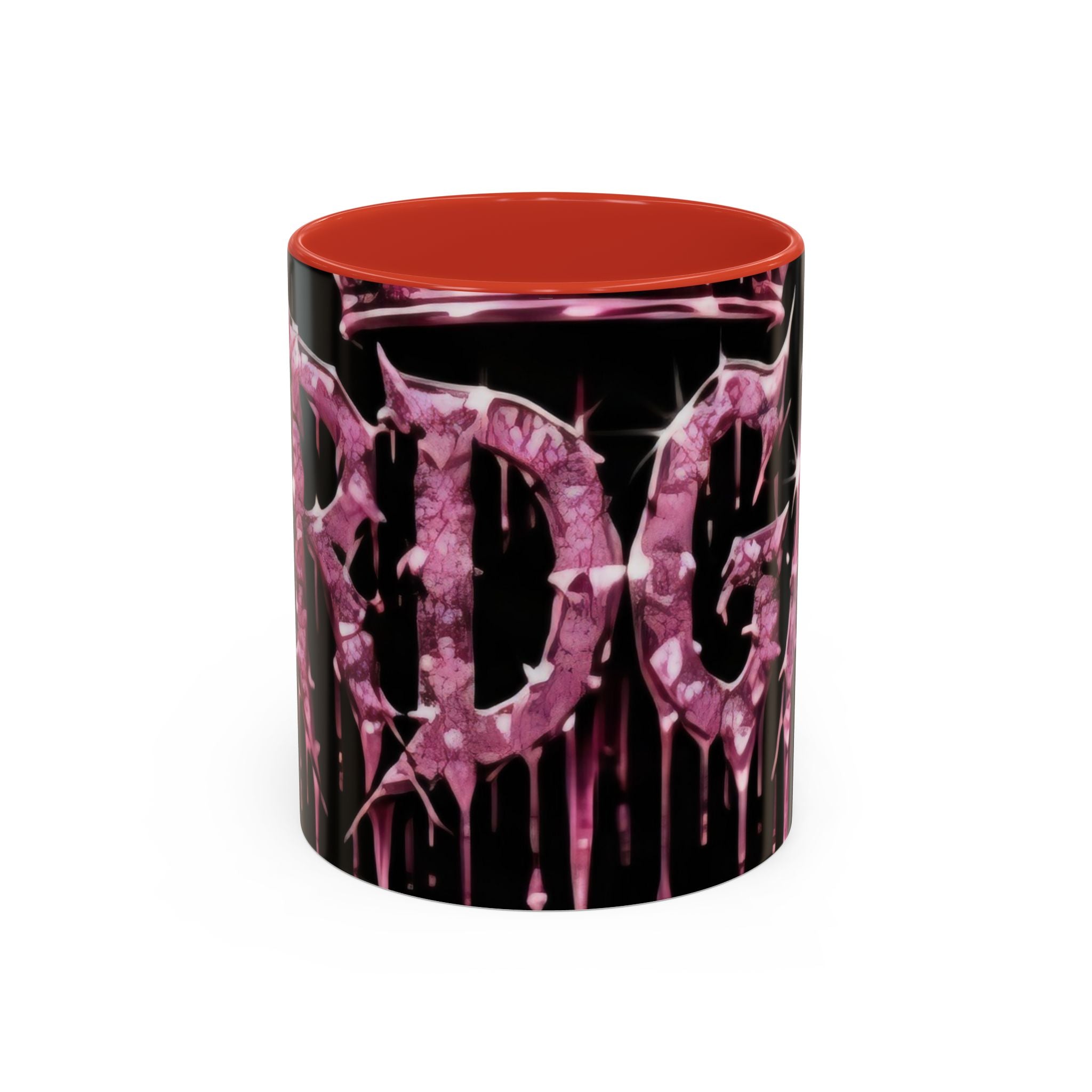 Dripping Pink Glitter Gothic Mug — Accent Coffee Cup (11/15oz)