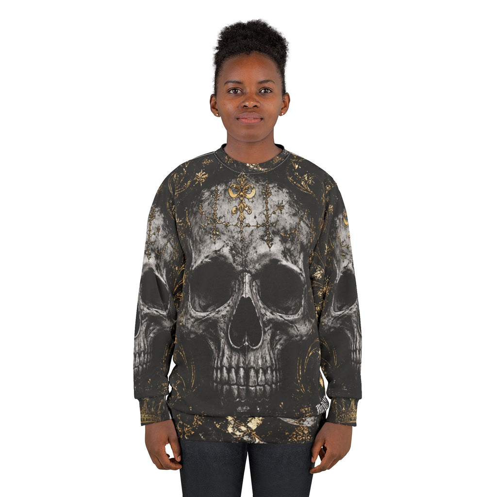 Skull Crown Sweatshirt — Gothic OGF All-Over Print