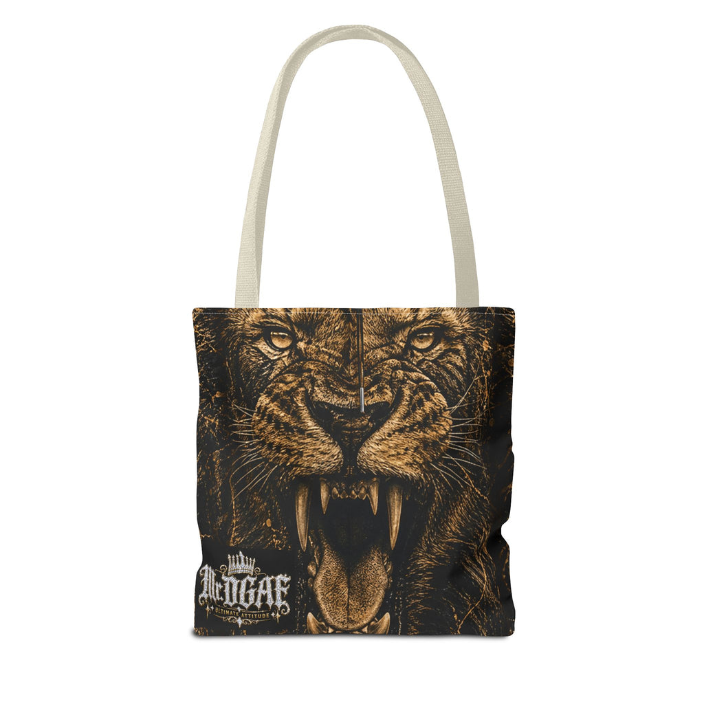 Roaring Lion Tote Bag – Vintage Fierce Animal Print Everyday Tote