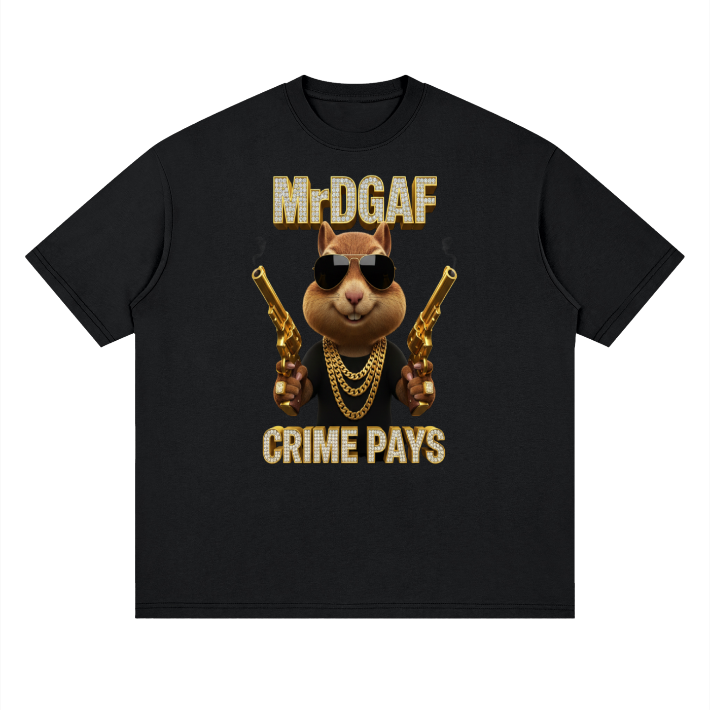 Crime Pays Graphic Tee — Mr. DGAF Dark Streetwear