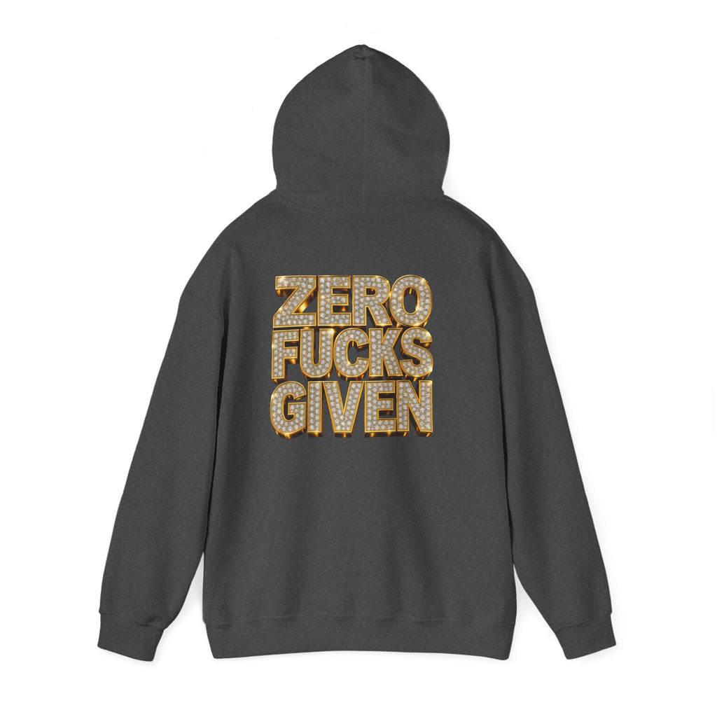 Zero Fucks Given Hoodie — Bold Marquee Lettering Graphic Pullover