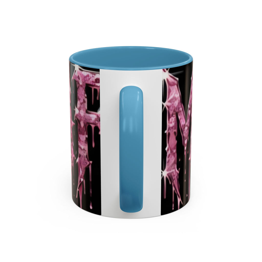 Dripping Pink Glitter Gothic Mug — Accent Coffee Cup (11/15oz)