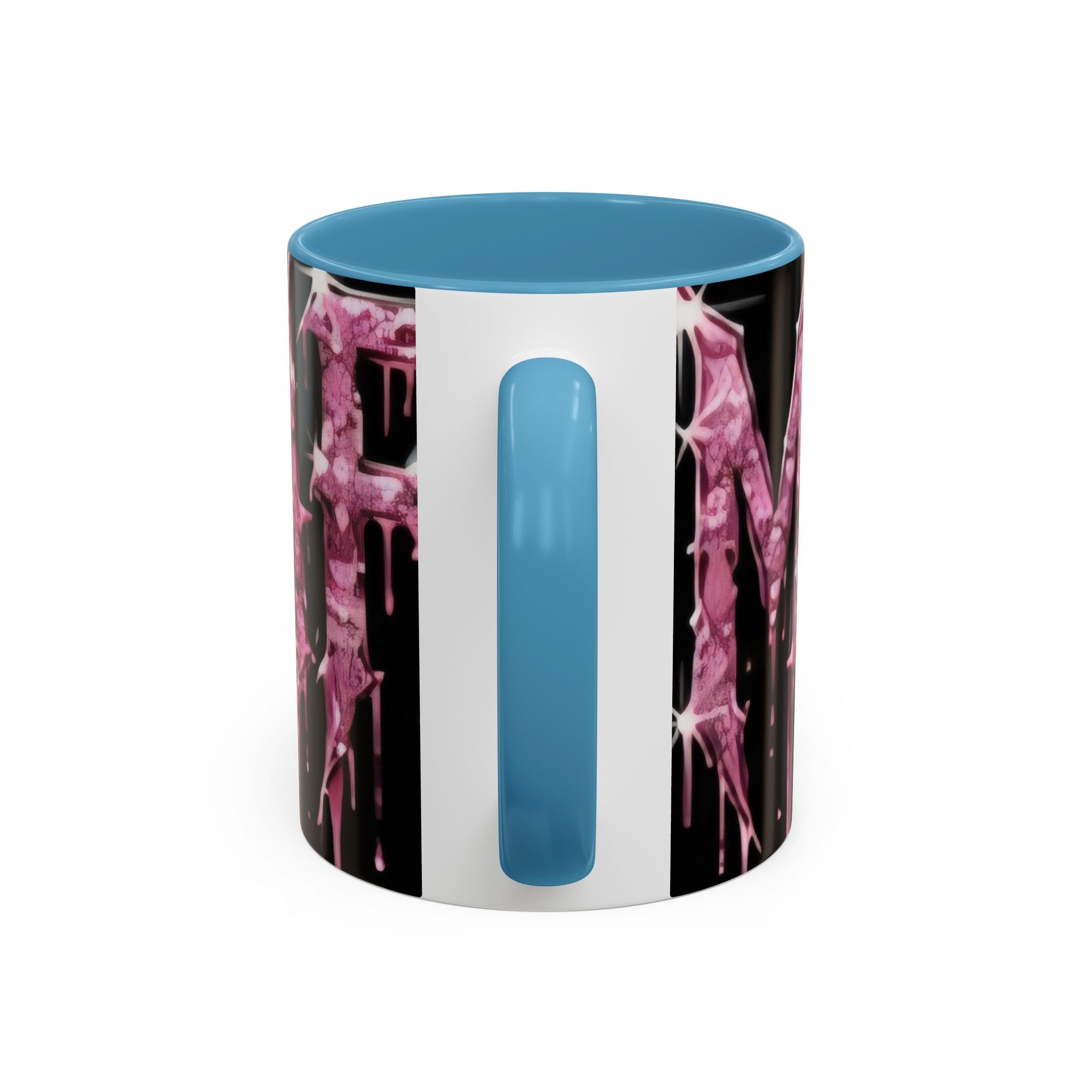 Dripping Pink Glitter Gothic Mug — Accent Coffee Cup (11/15oz)
