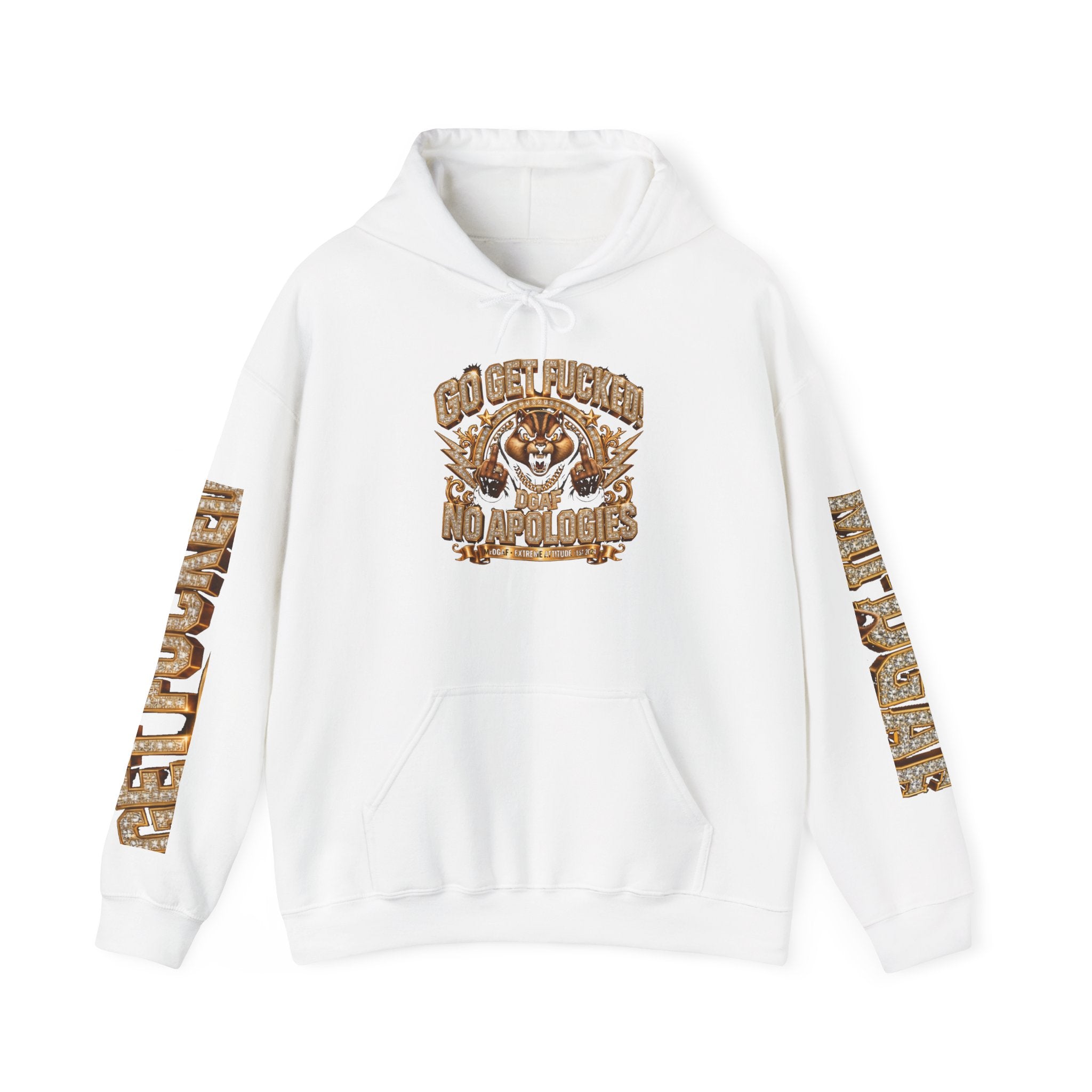 Graphic Hoodie - 'Go Get F***ed' limited edition Gold